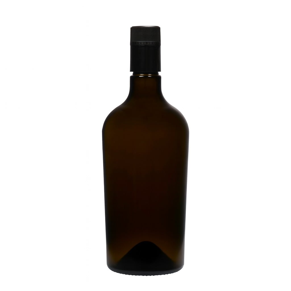 Flacon de vinaigre/huile 750 ml 'Oleum', verre, vert antique, ouverture : DOP