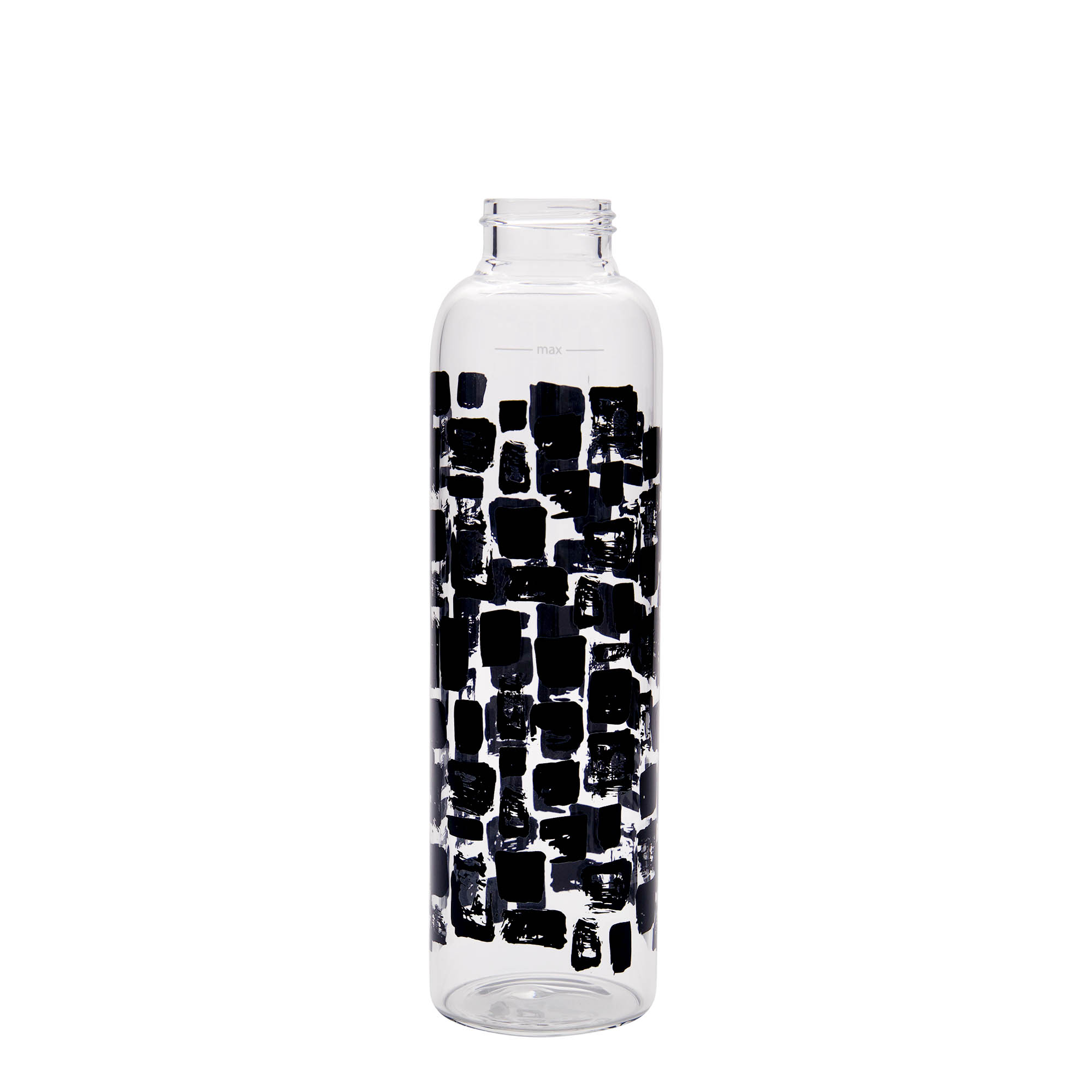 Bouteille d'eau 500 ml 'Perseus - Rectangles noirs', ouverture : bouchon à vis