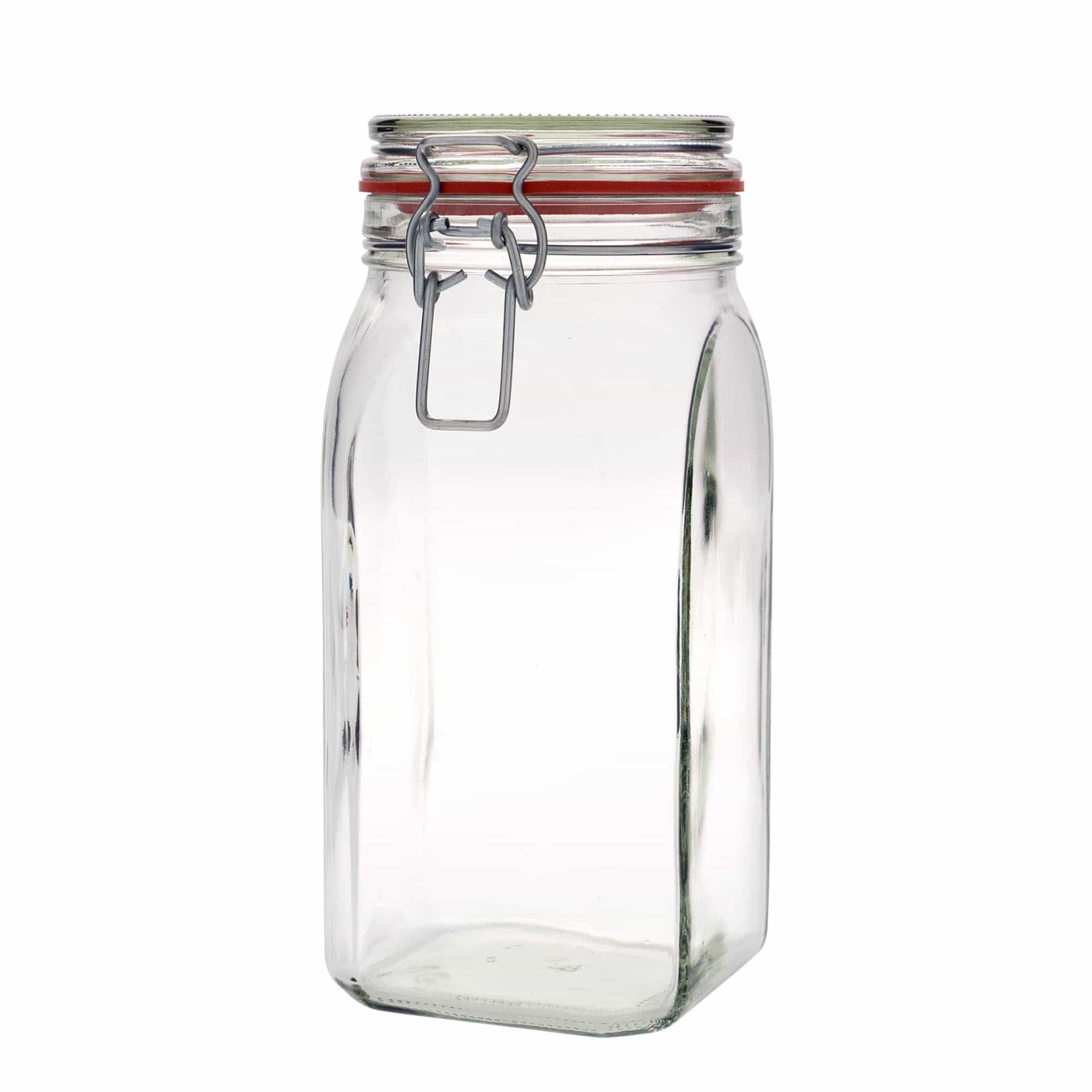 1.540 ml bocal à fermeture à levier #, carré, ouverture : fermeture à levier métallique