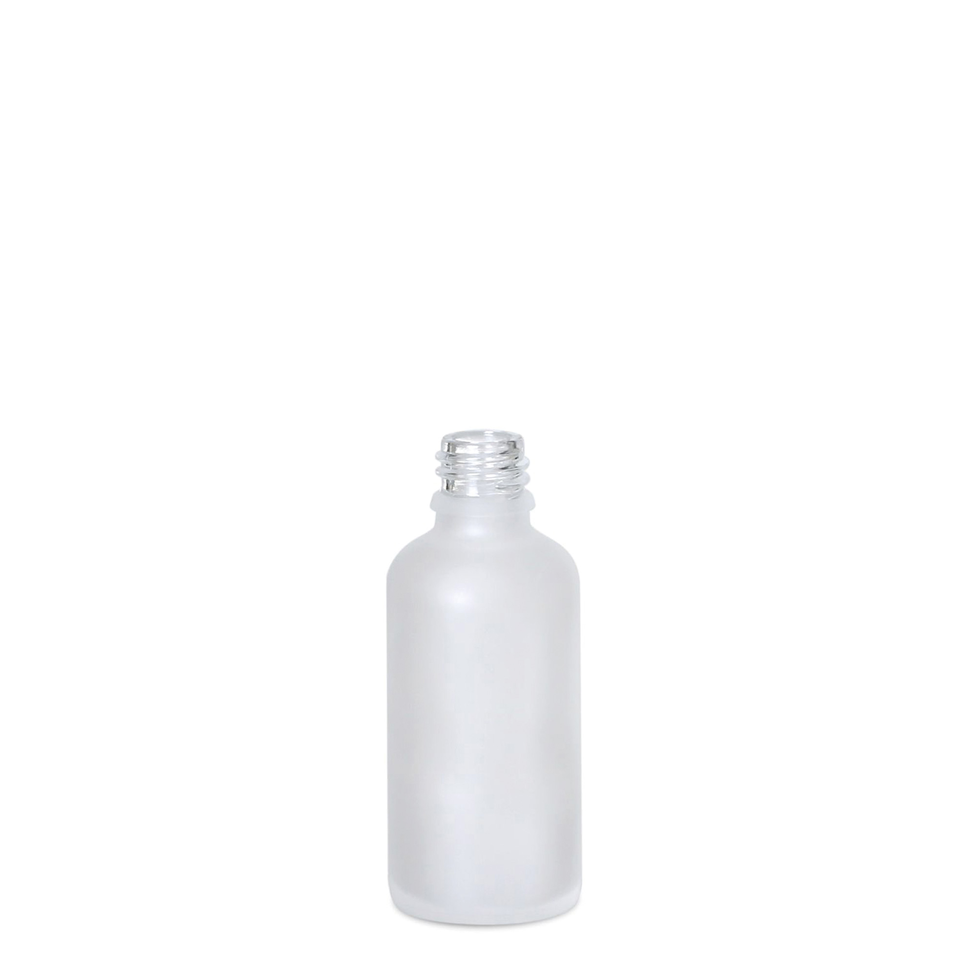 Flacon médical 50 ml, verre, givré, ouverture : DIN 18 Flacon médical 50 ml, verre, givré, ouverture : DIN 18