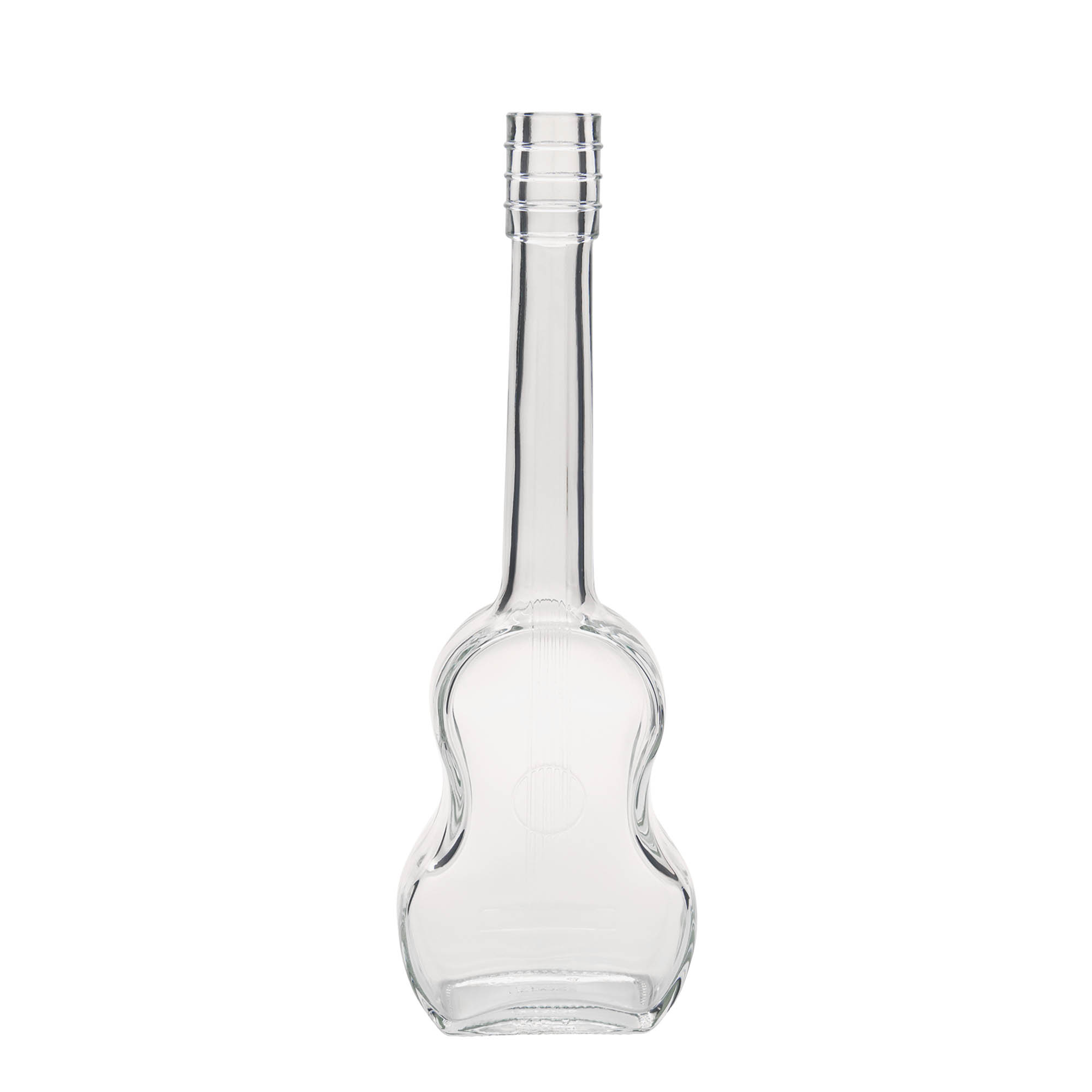 Bouteille en verre de 500 ml « Guitare », ouverture : bouchon en liège Bouteille en verre de 500 ml « Guitare », ouverture : bouchon en liège
