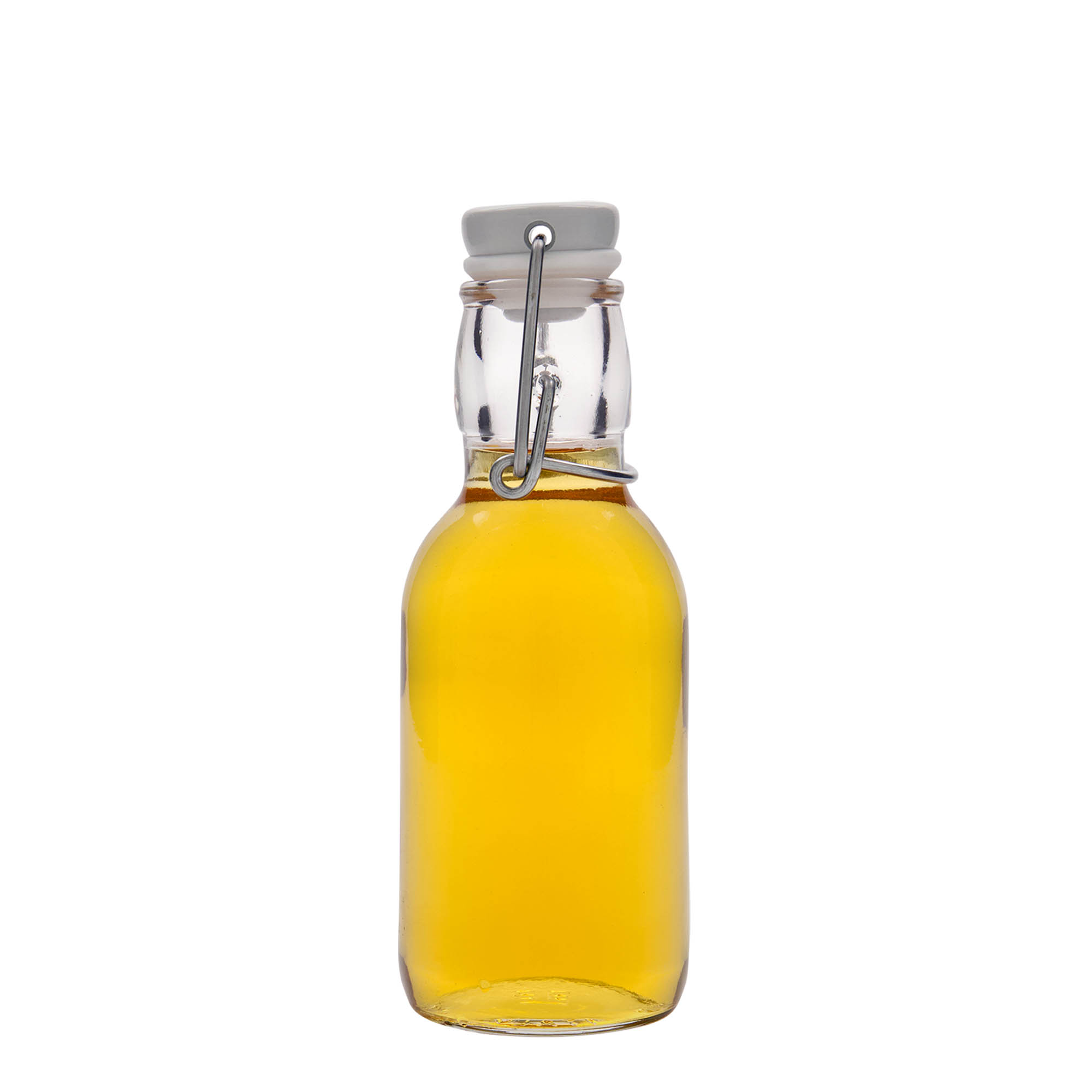 Bouteille en PET pour aliments transparent 250 ml avec bouchon à vis PCO 28  jaune