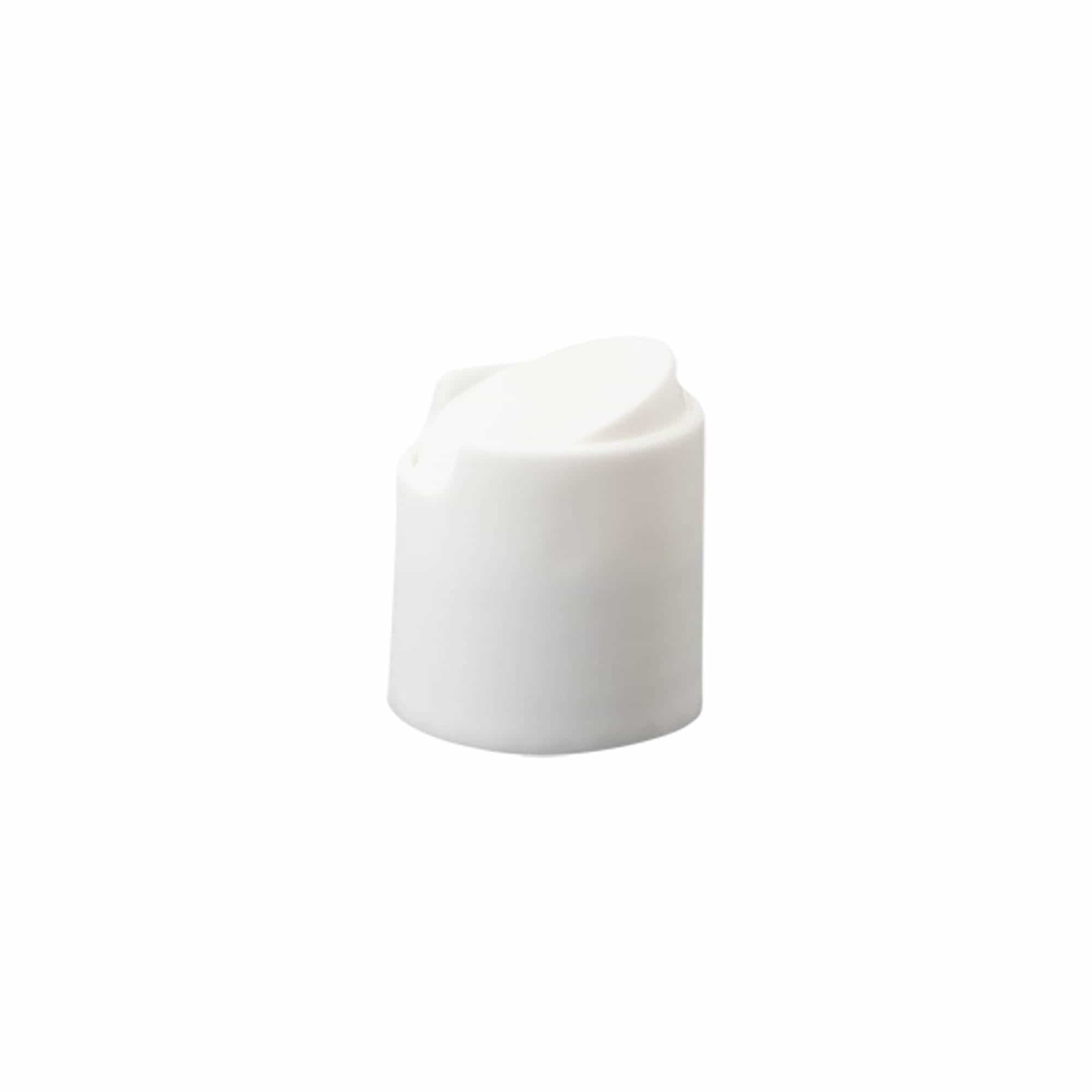 Bouchon à vis Disc Top, plastique PP, blanc, pour ouverture : 24/410