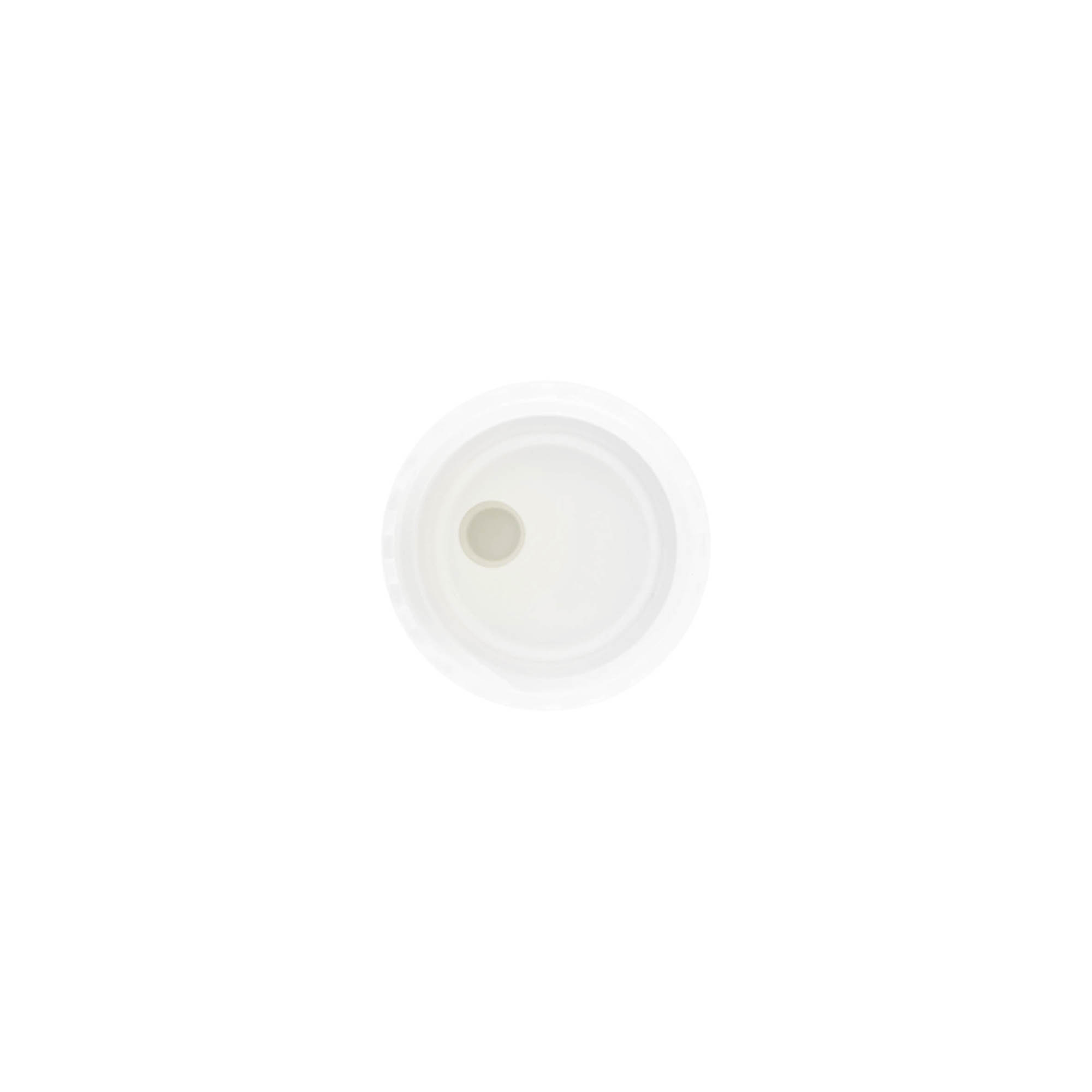 Bouchon à vis Disc Top, plastique PP, blanc, pour ouverture : 24/410
