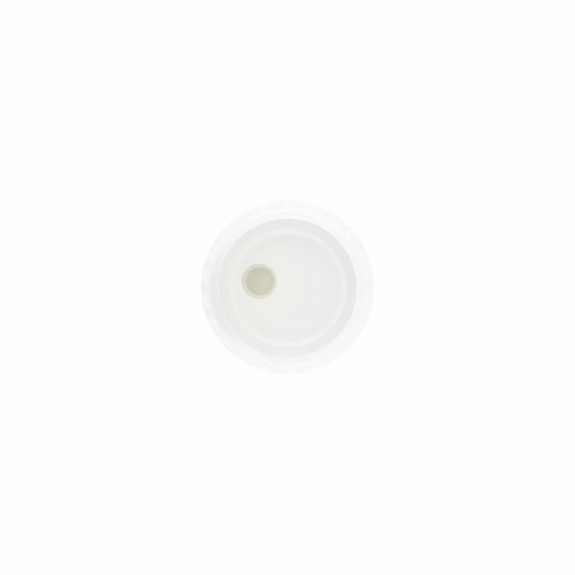 Bouchon à vis Disc Top, plastique PP, blanc, pour ouverture : 24/410
