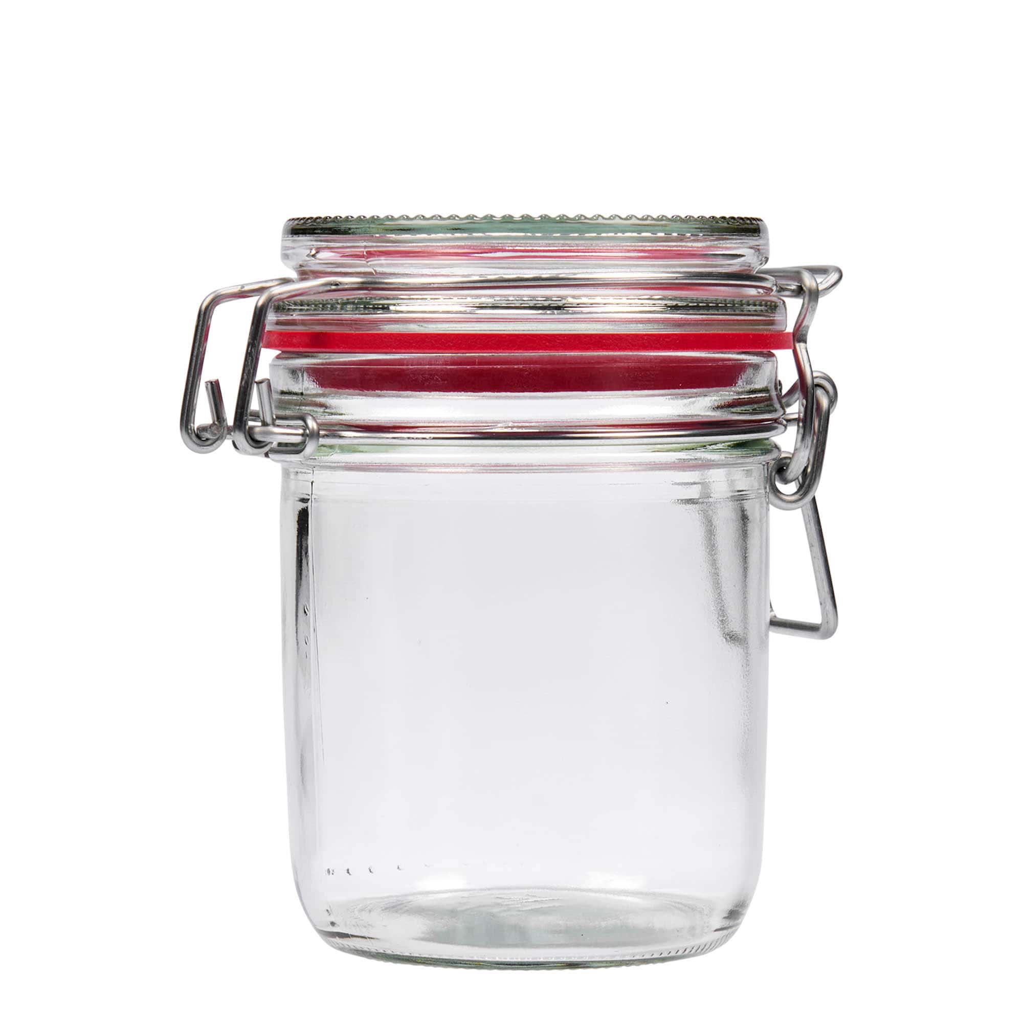 Pot en verre de 370 ml avec fermeture à levier, ouverture : fermeture à levier en fil métallique