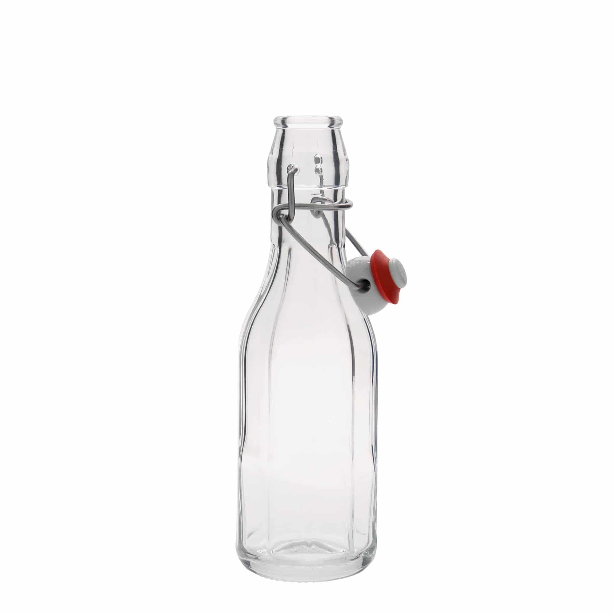 Bouteille en verre 250 ml 'Bravo', décagonale, ouverture : fermeture à bascule