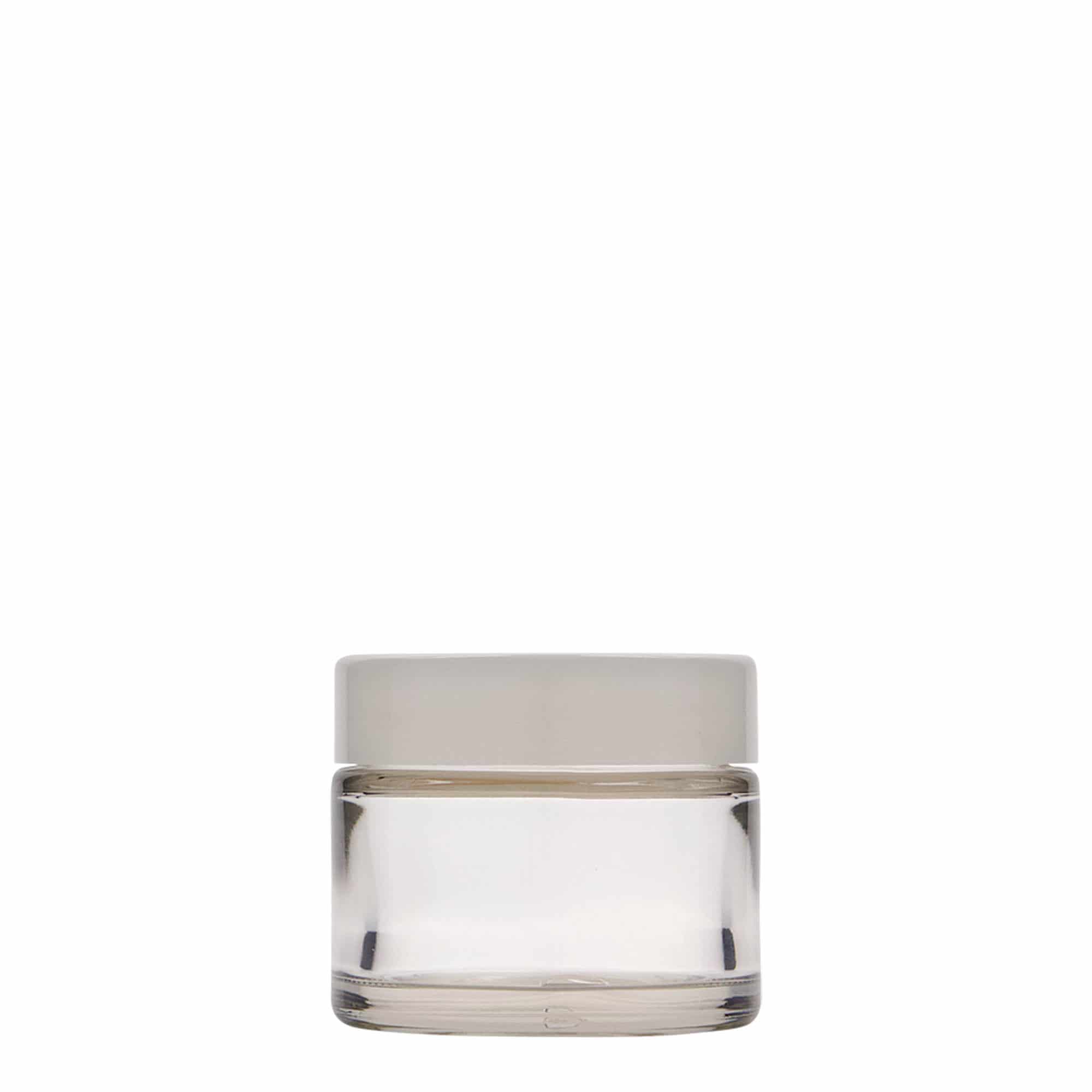 Pot de 50 ml « Beauty », verre, ouverture : bouchon à vis