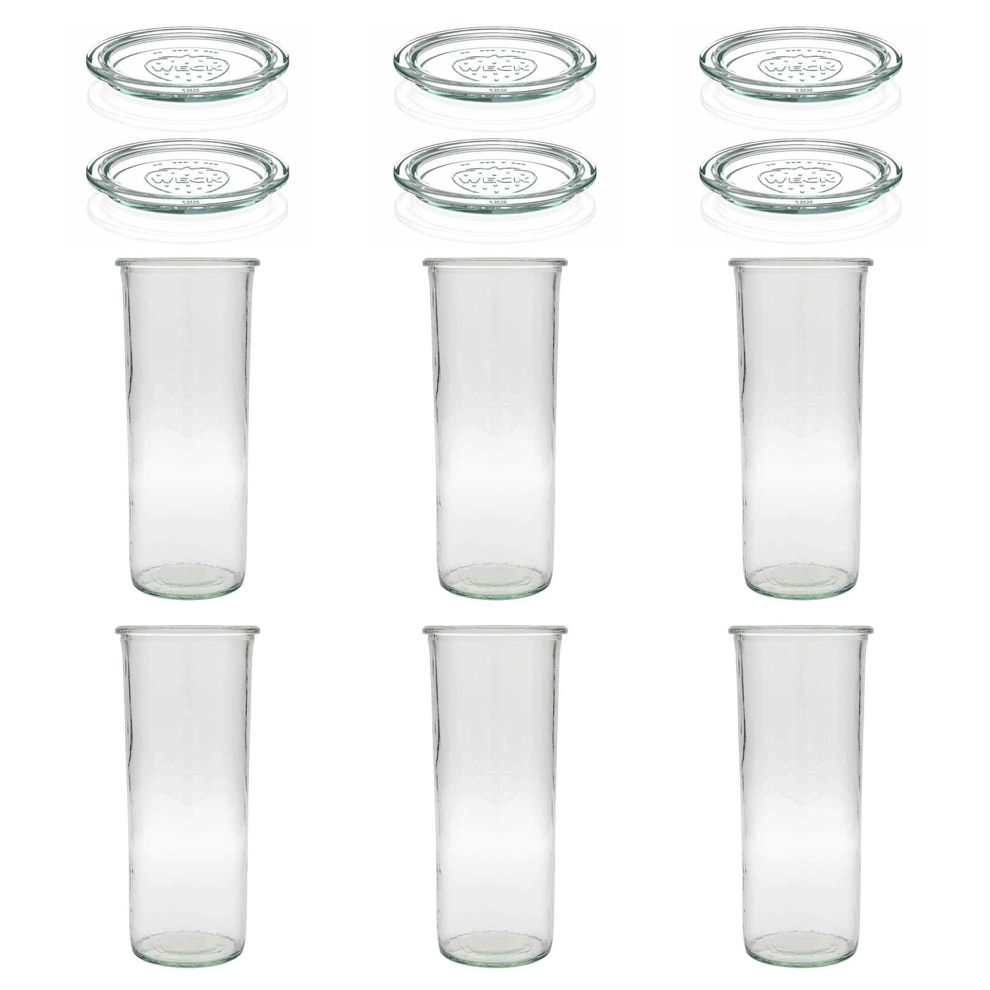 6x 1500ml bocal WECK à renversement avec couvercle en verre RR 100