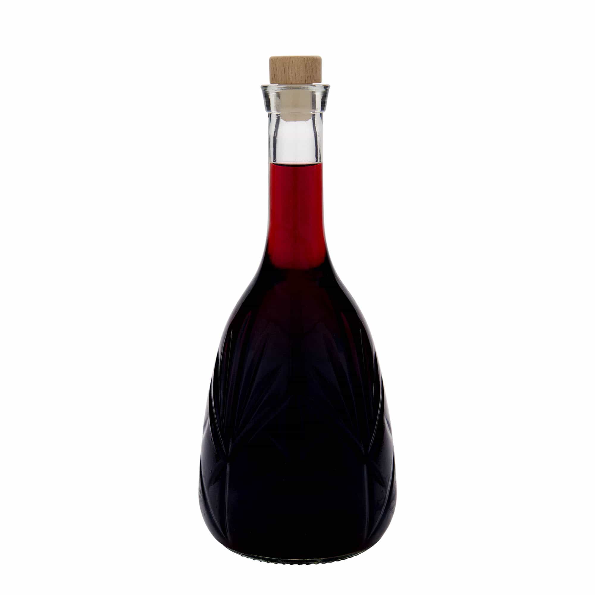 Bouteille en verre 1 000 ml 'Reliefa', ouverture : bouchon en liège