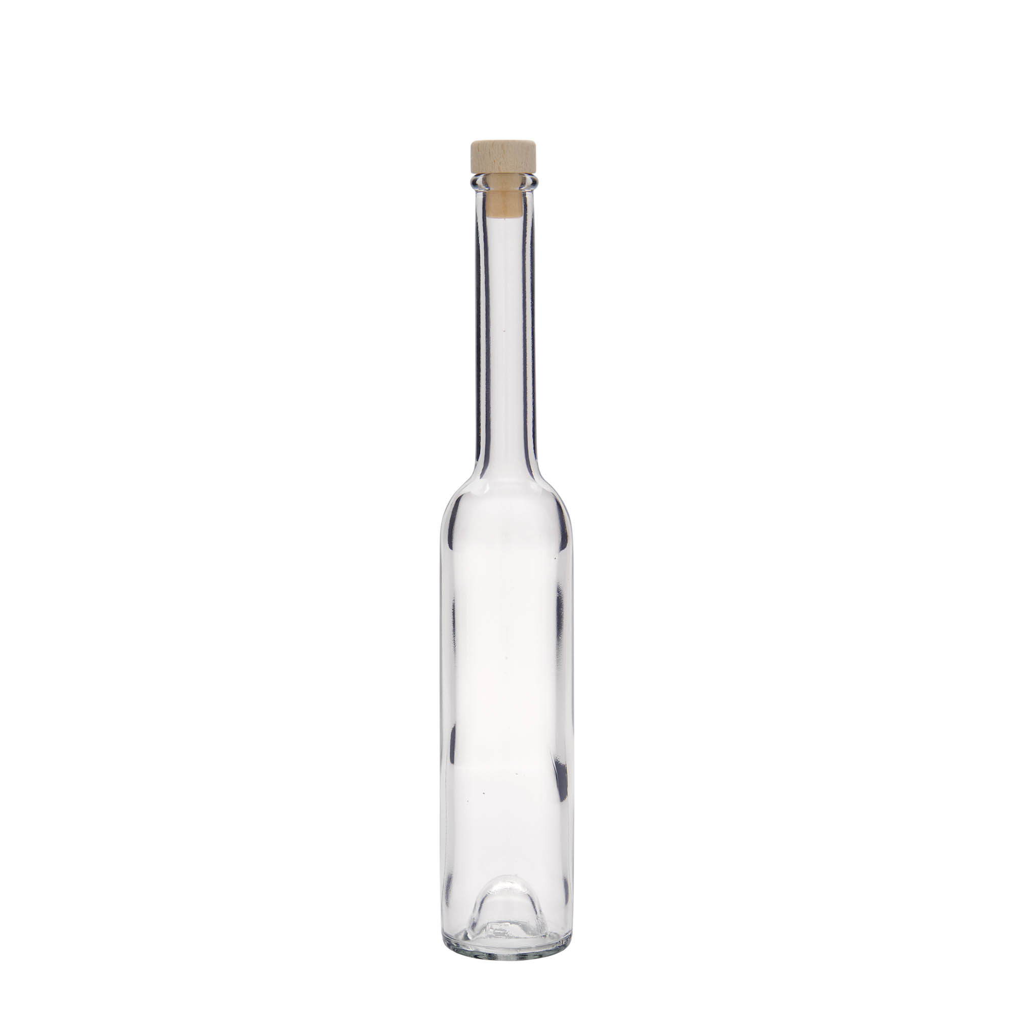 Flacon en verre 100 ml 'Platina', ouverture : bouchon en liège