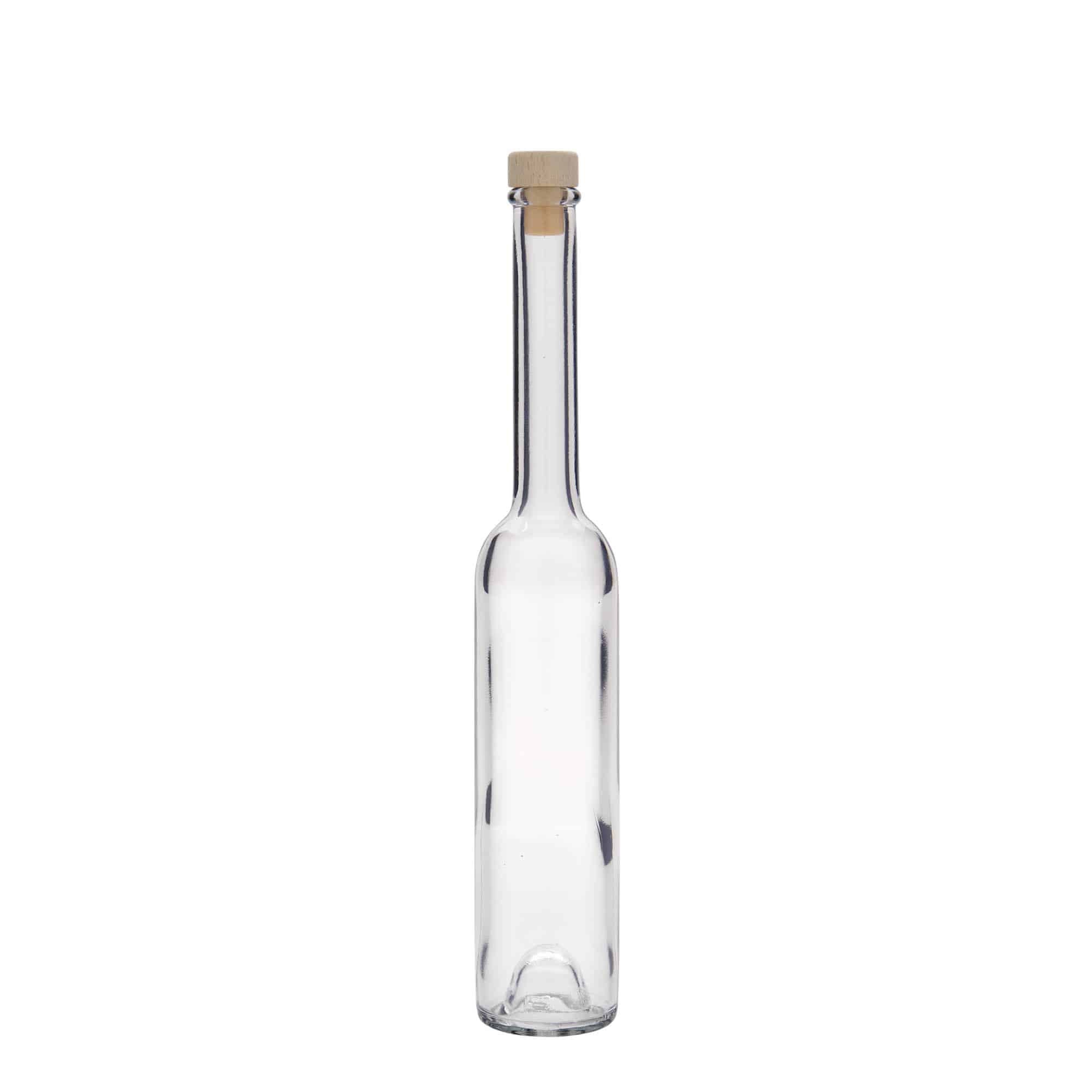 Flacon en verre 100 ml « Platina », ouverture : bouchon en liège