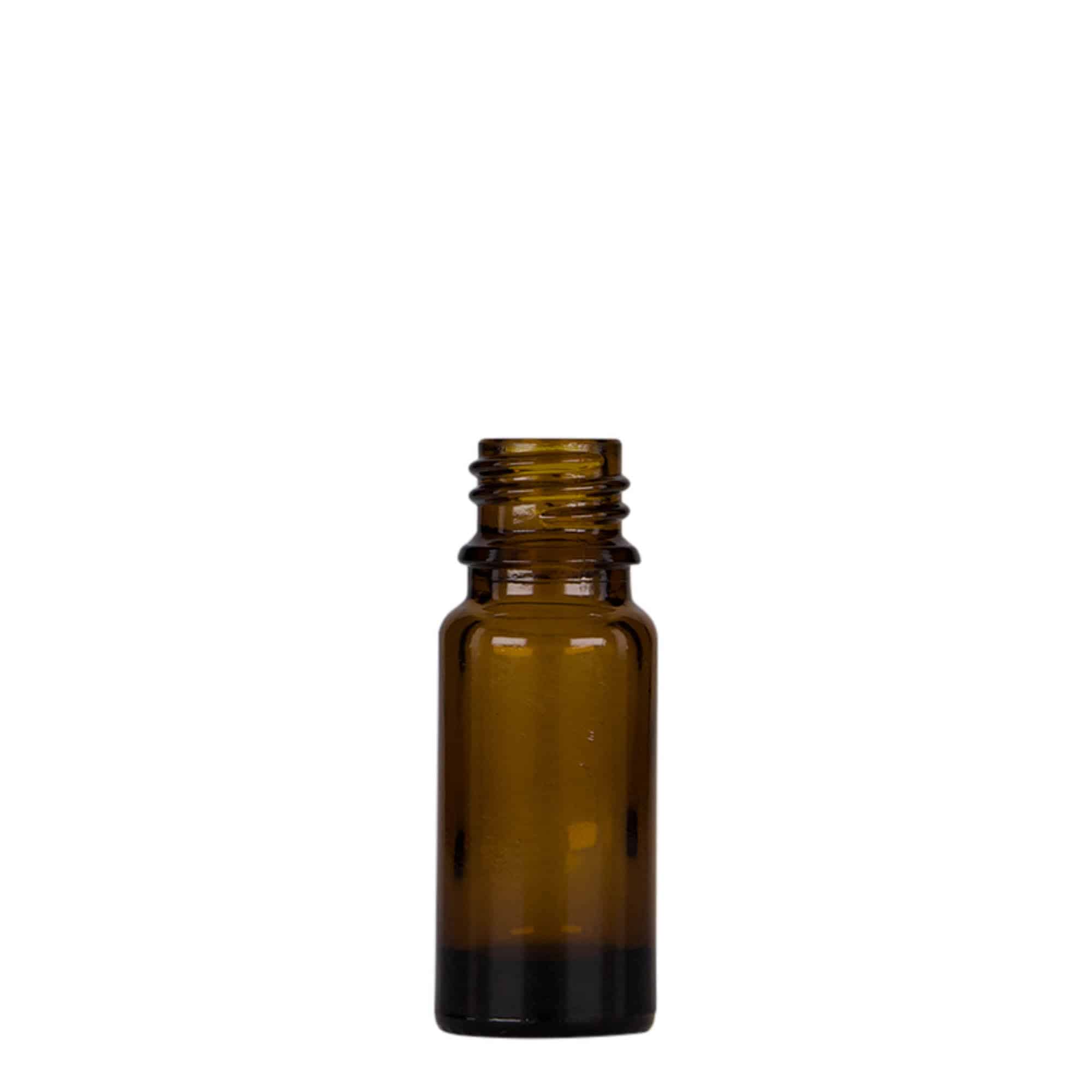 Flacon compte-gouttes 10 ml Médical, verre, brun-noir, embouchure : DIN 18