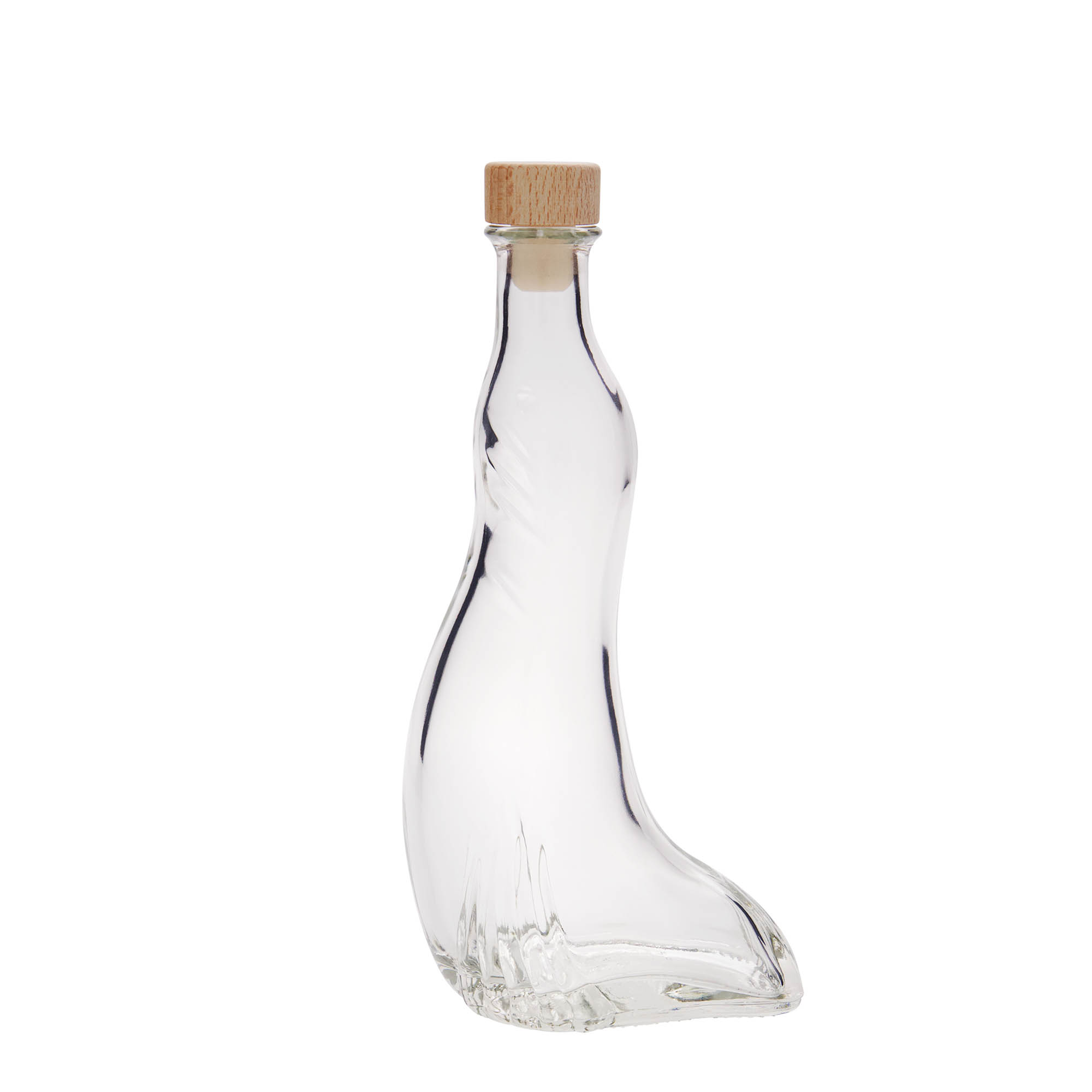 Bouteille en verre 200 ml 'Phoque', ouverture : bouchon en liège