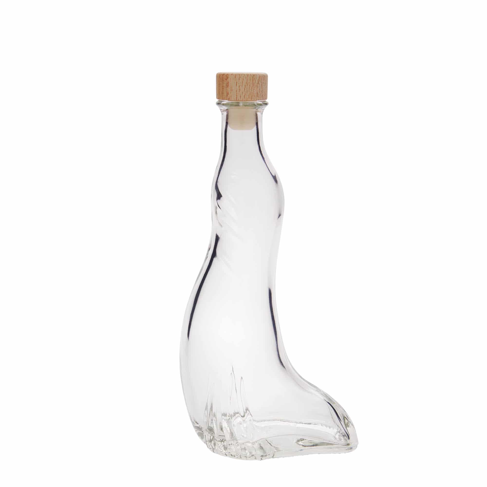 Bouteille en verre 200 ml 'Phoque', ouverture : bouchon en liège