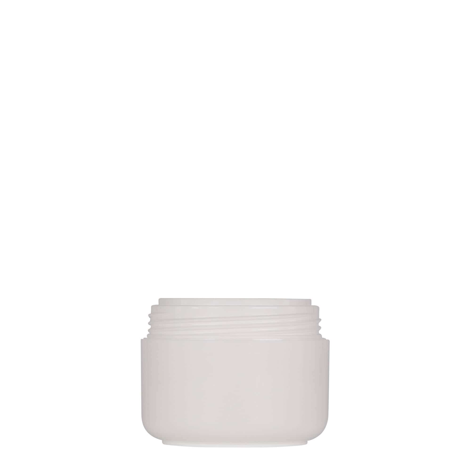 50 ml boîte en plastique 'Bianca', PP, blanc, ouverture : bouchon à vis