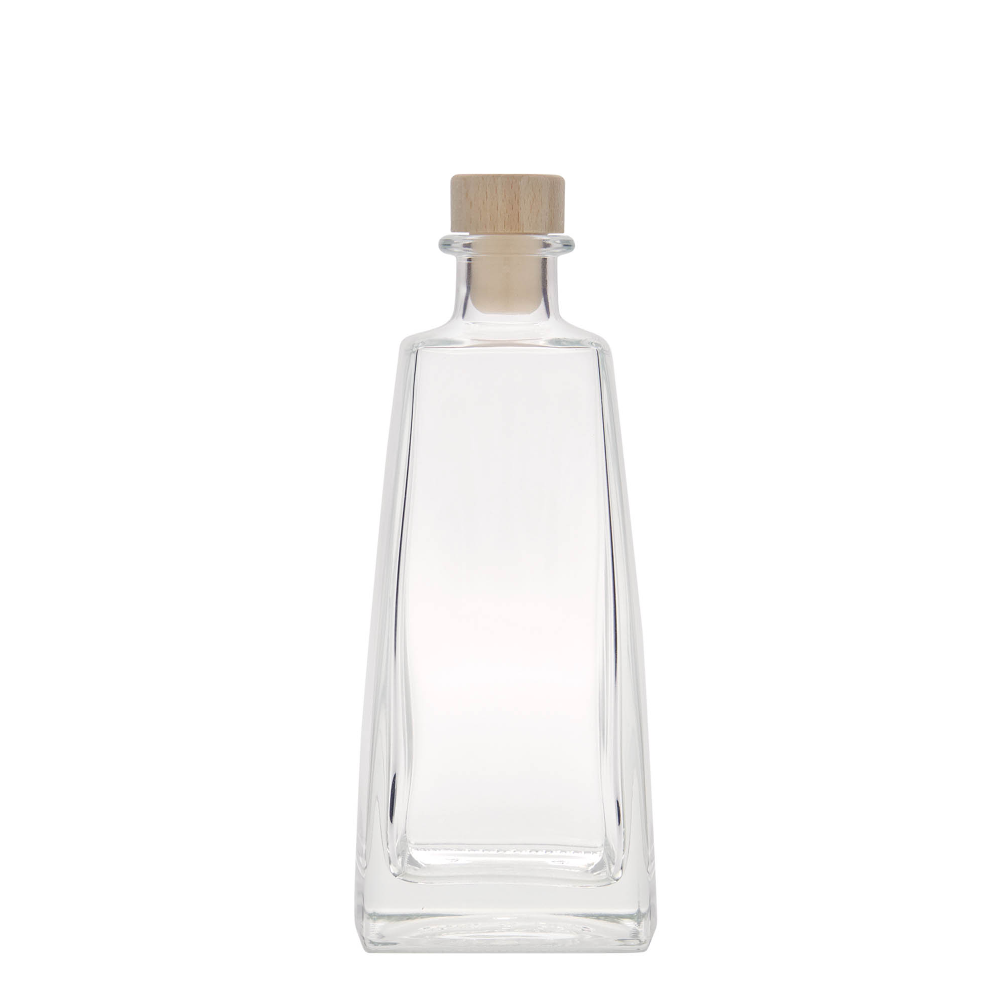 Bouteille en verre 350 ml 'Timmy', rectangulaire, ouverture : bouchon en liège Bouteille en verre 350 ml 'Timmy', rectangulaire, ouverture : bouchon en liège