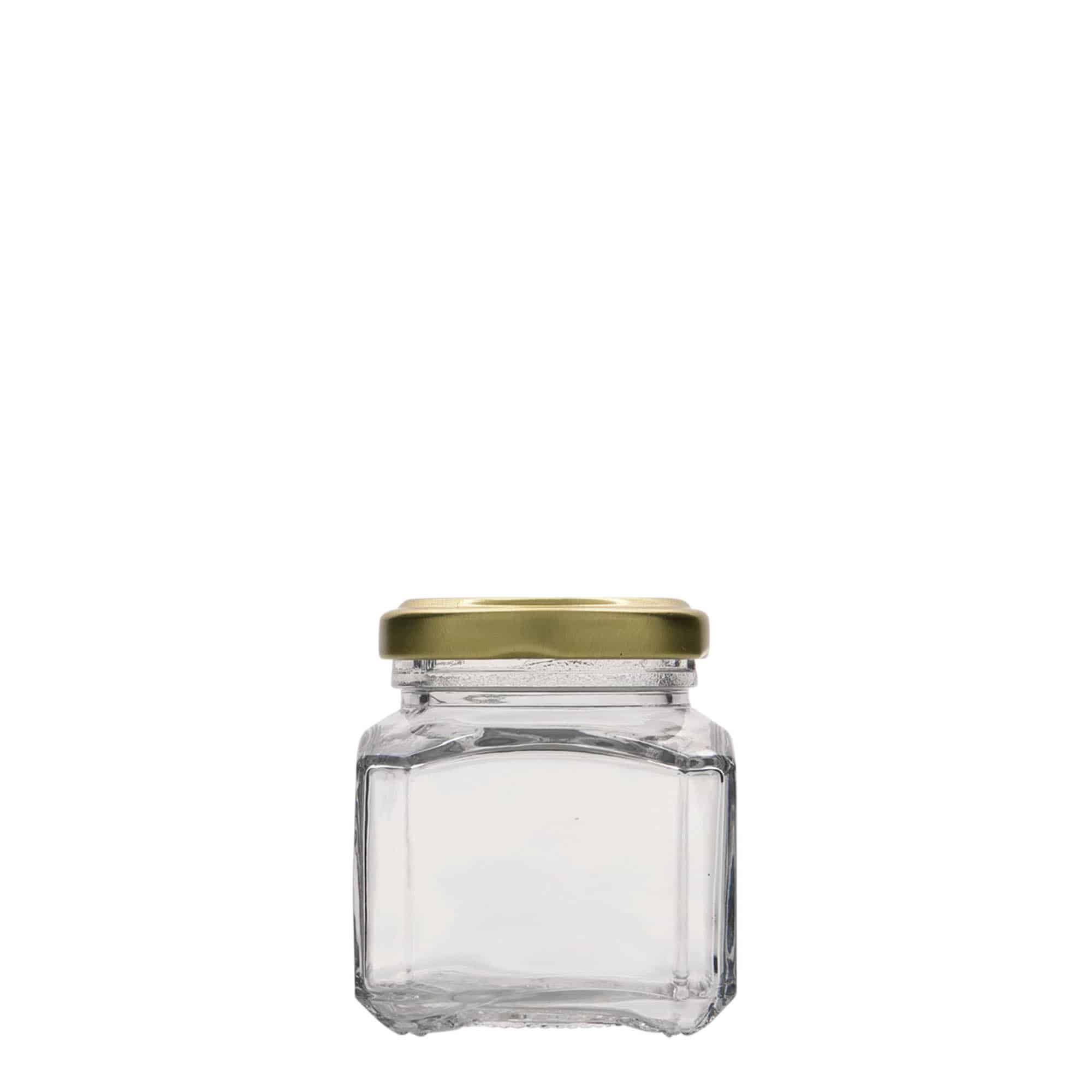 106 ml pot carré « Milan », ouverture : Twist-Off (TO 48)
