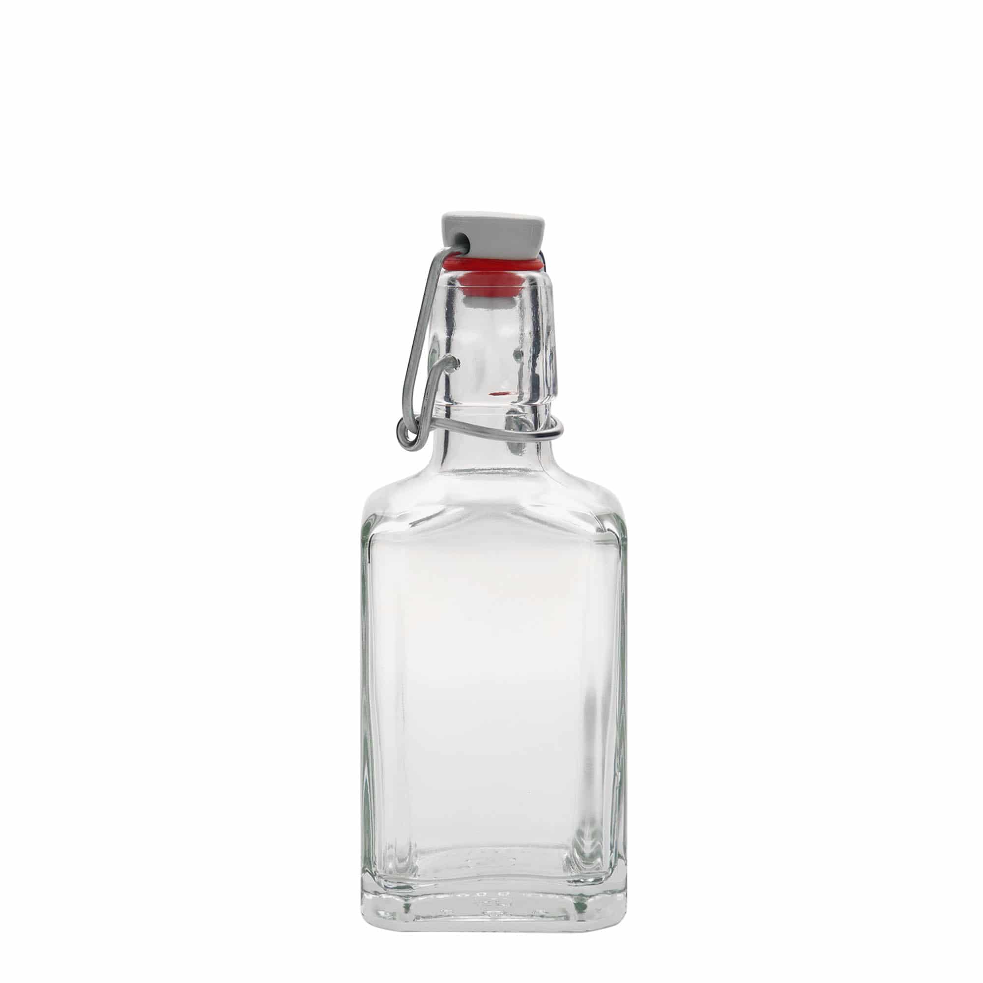 Flacon en verre 250 ml « Rialto », carré, ouverture : fermeture à bascule
