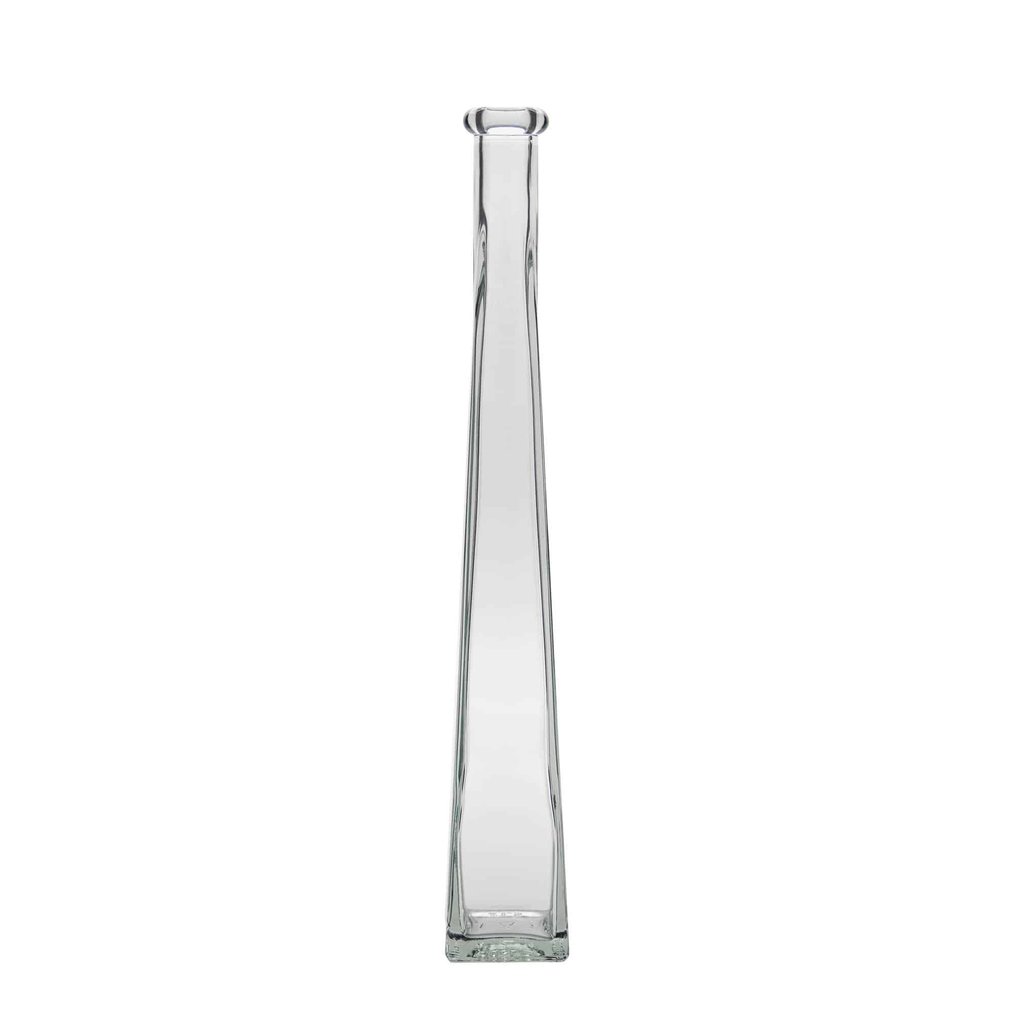 Bouteille en verre 200 ml 'Dama Quadrato', carrée, ouverture : bouchon en liège