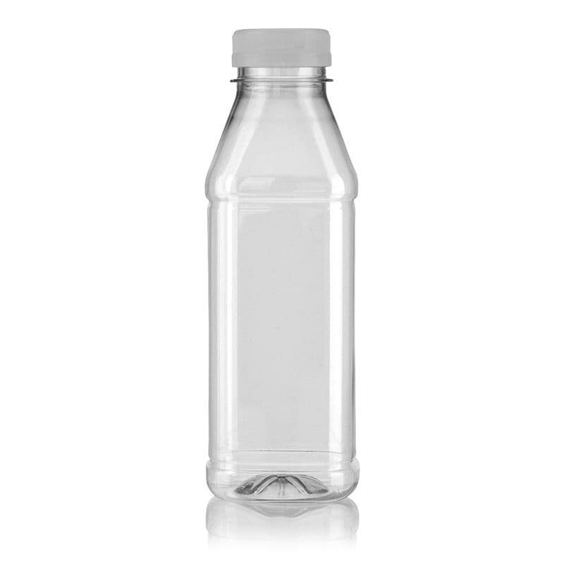 Bouteille en PET 500 ml 'Milk and Juice Carré', carrée, plastique, col : 38 mm