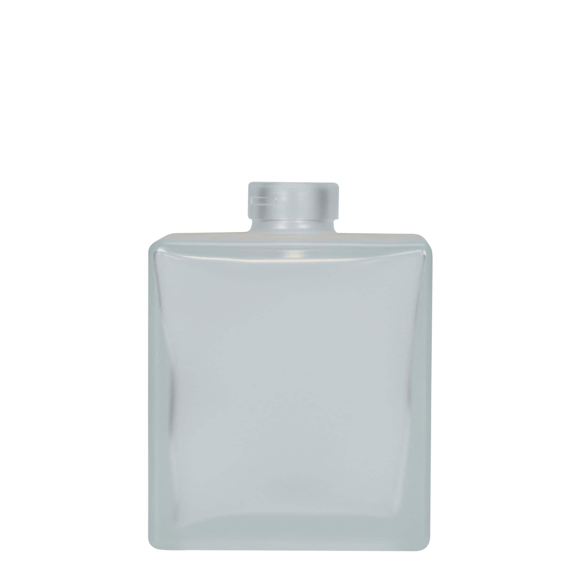 Bouteille en verre 500 ml 'Cube', carrée, glacé, bouchage: PP 31,5 Bouteille en verre 500 ml 'Cube', carrée, glacé, bouchage: PP 31,5