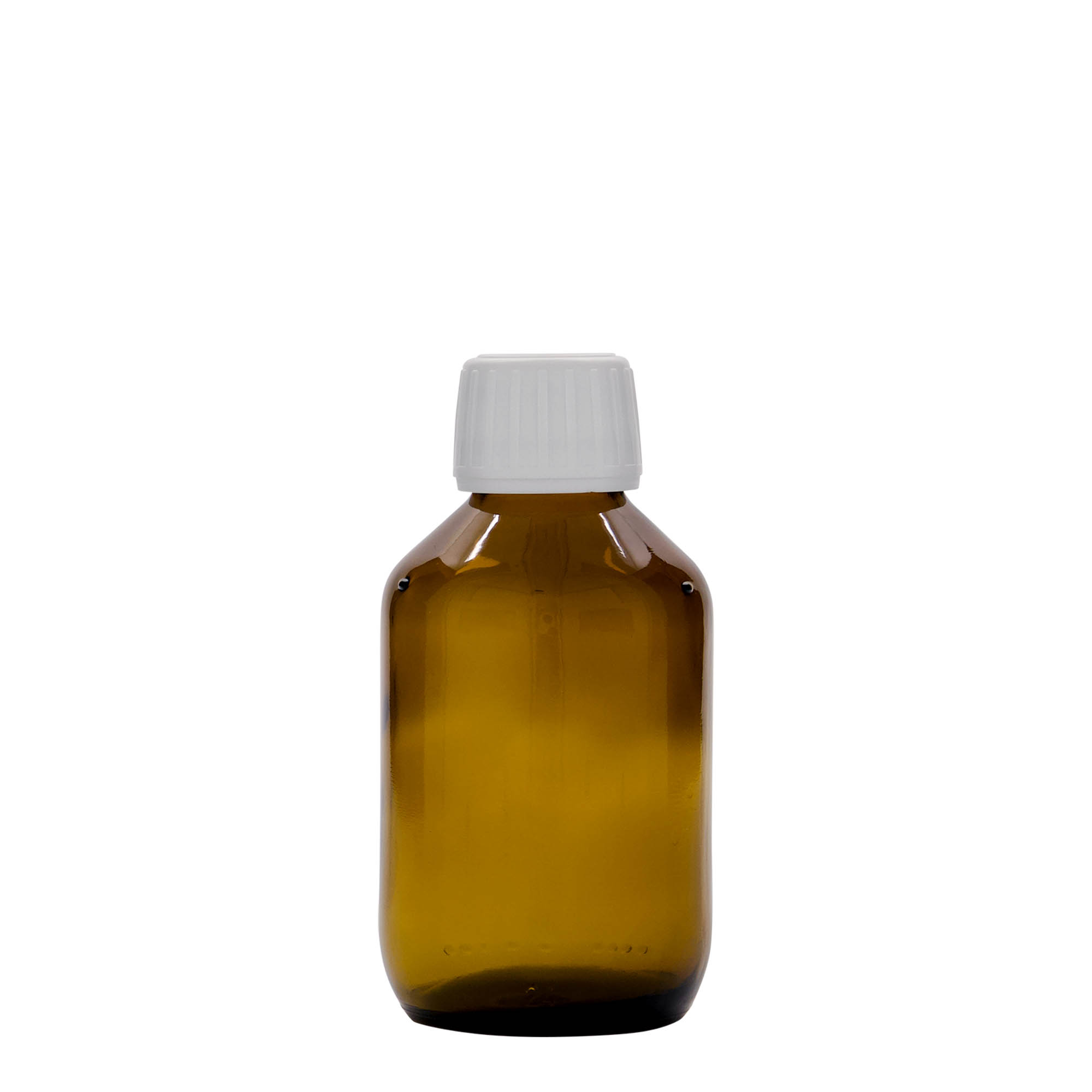 Flacon médical 150 ml, brun, verre, ouverture : PP 28 Flacon médical 150 ml, brun, verre, ouverture : PP 28