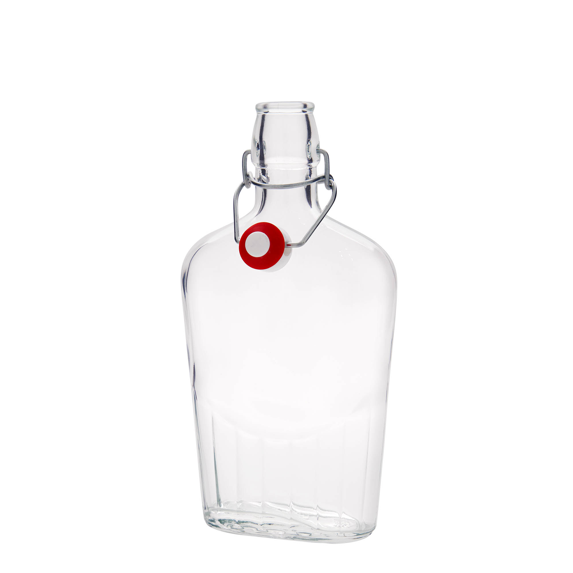 Bouteille en verre 500 ml « Fiaschetta », ovale, ouverture : bouchon à levier