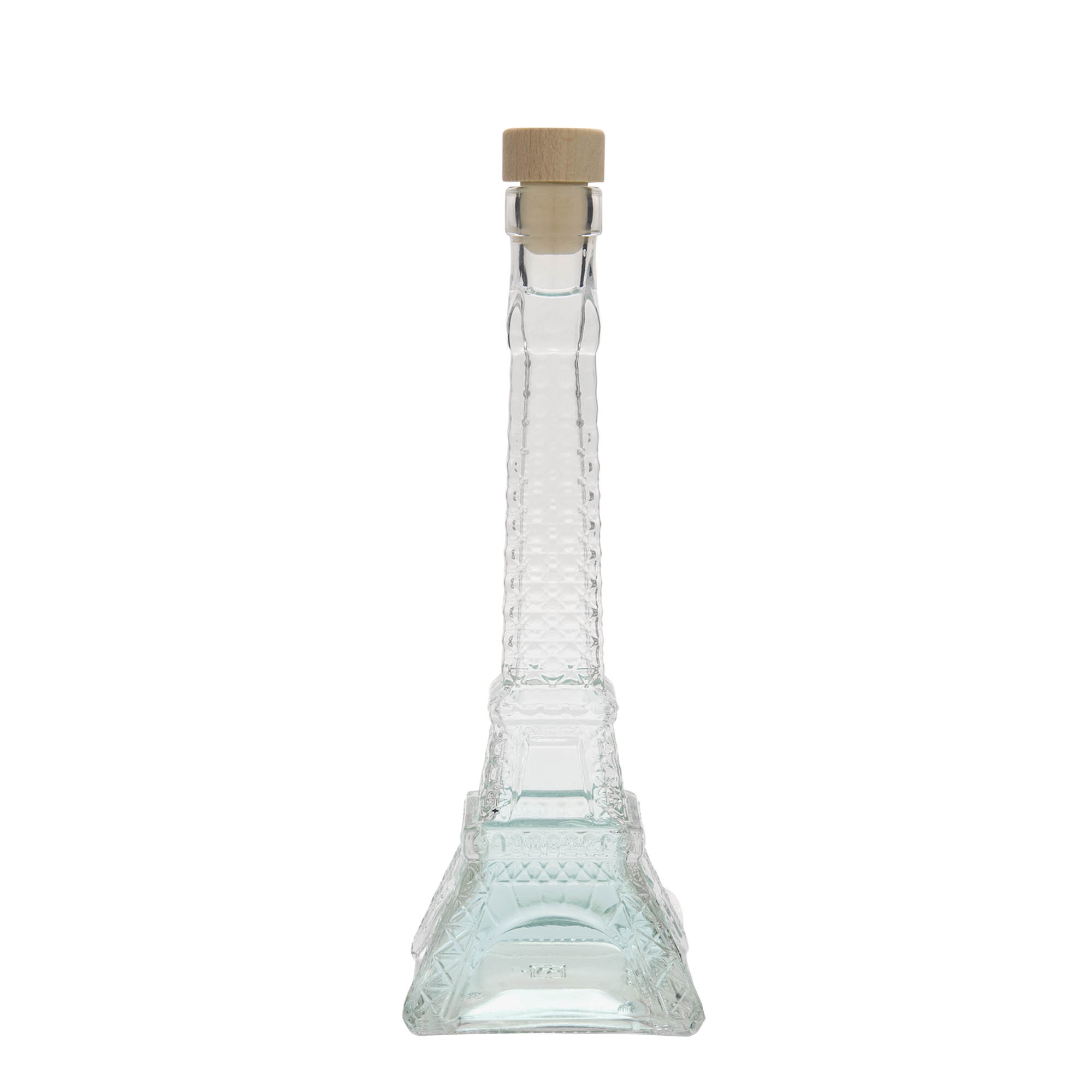 Flacon en verre 200 ml « Tour Eiffel », ouverture : bouchon en liège Flacon en verre 200 ml « Tour Eiffel », ouverture : bouchon en liège