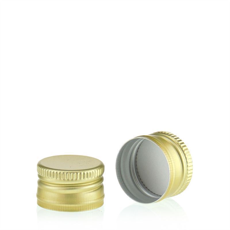 Bouchon à vis, métal, doré, pour ouverture : PP 22 Bouchon à vis, métal, doré, pour ouverture : PP 22