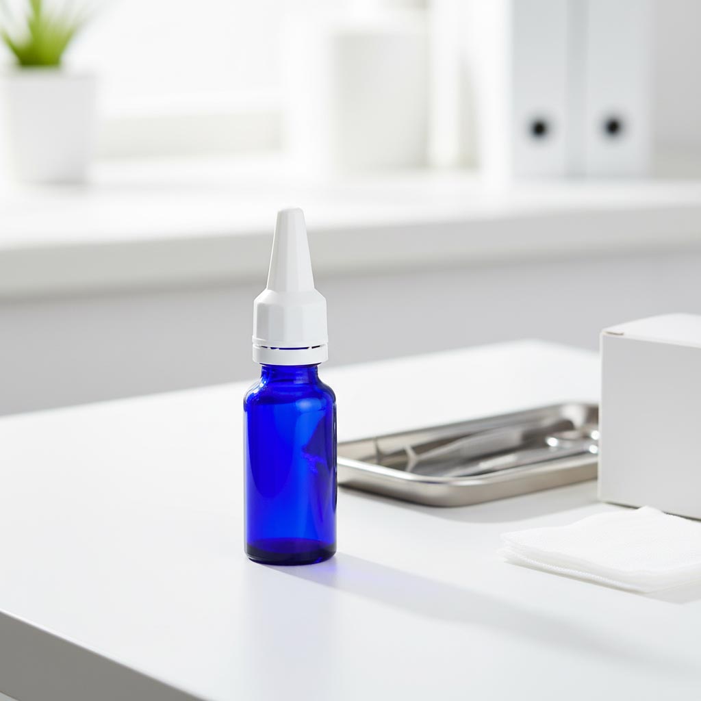 Bouchon à vis avec applicateur, plastique PE, blanc, pour ouverture : DIN 18