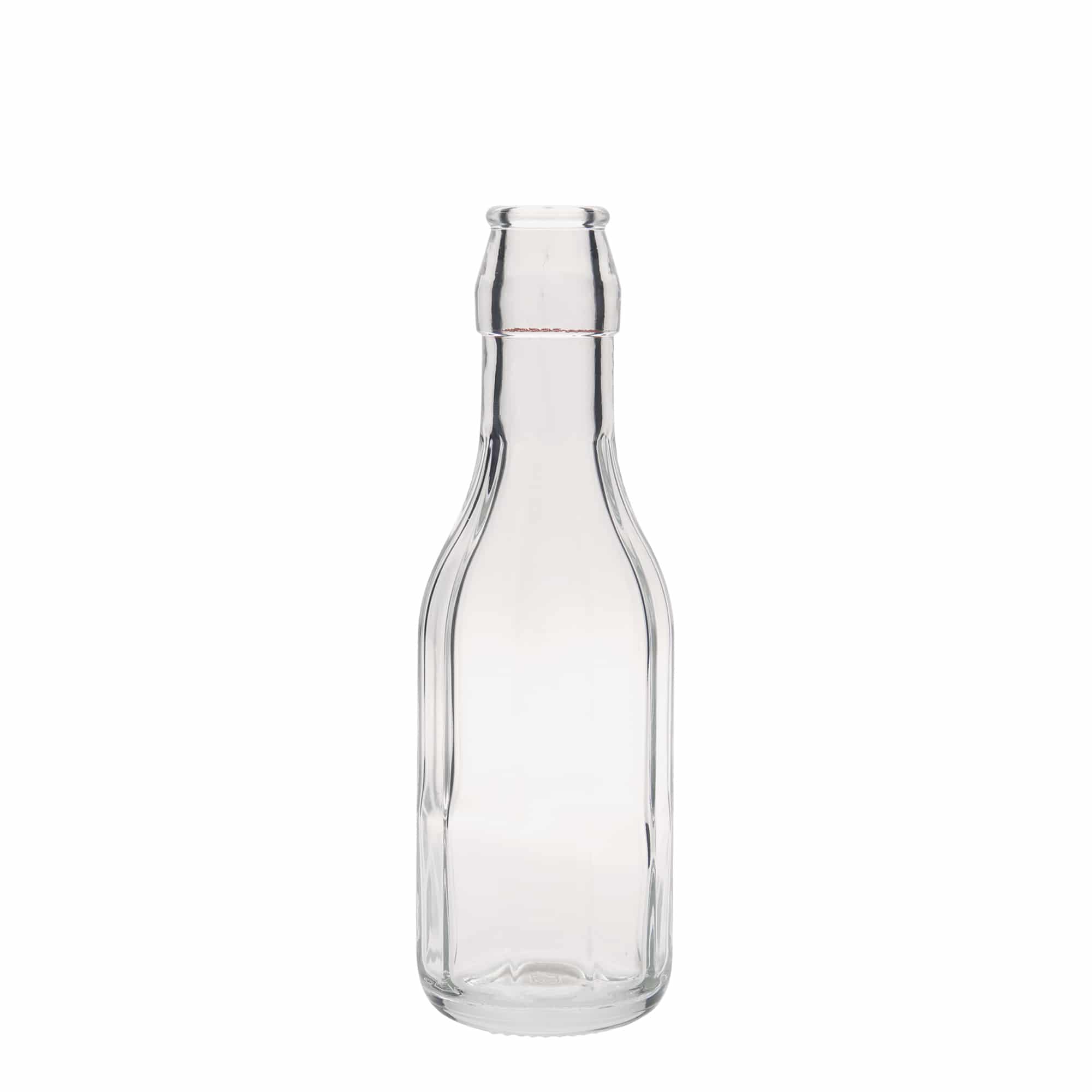 Bouteille en verre 250 ml 'Bravo', décagonale, ouverture : fermeture à bascule