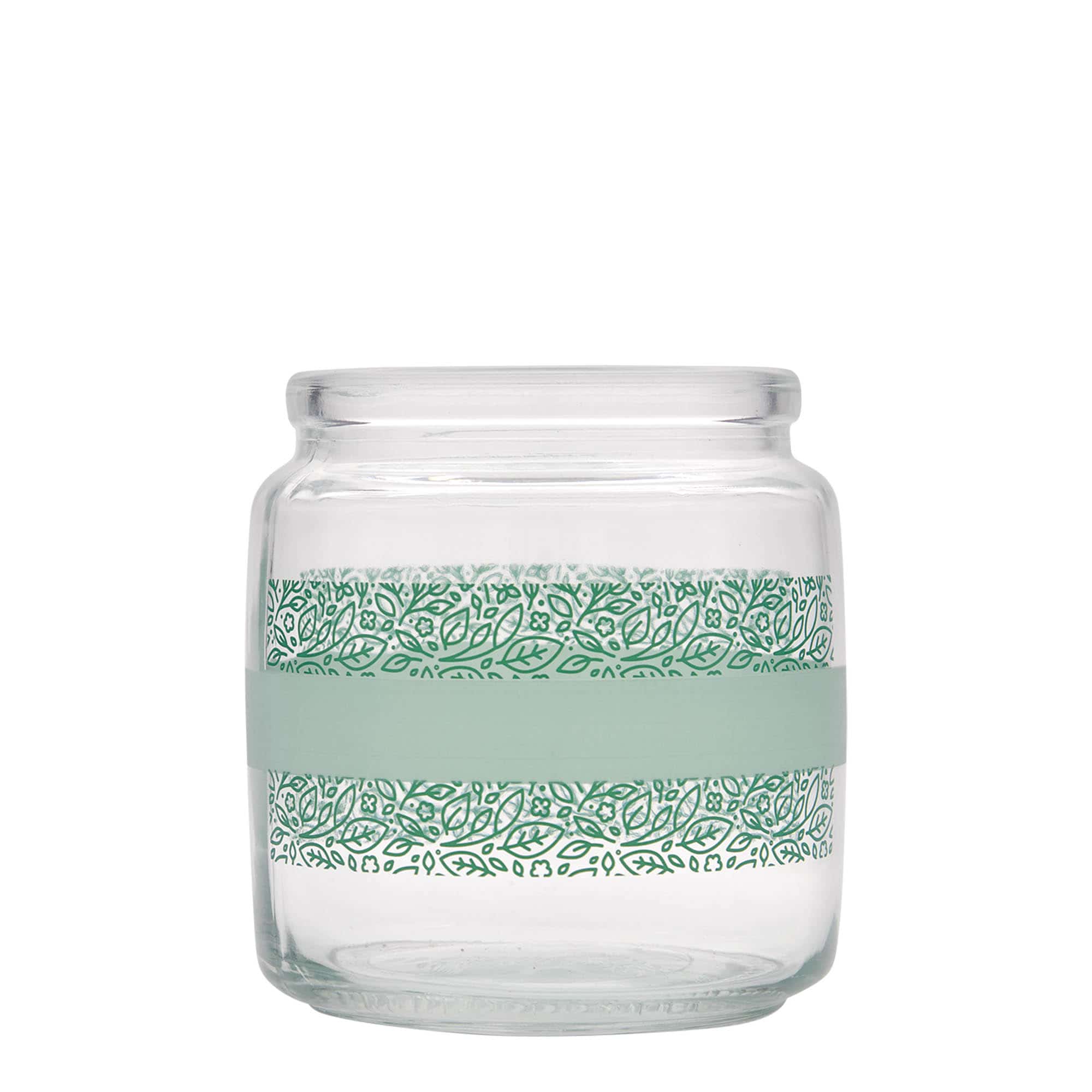 Pot rond 750 ml 'Giara', motif : naturalmente verde, bouchage: bouchon Pot rond 750 ml 'Giara', motif : naturalmente verde, bouchage: bouchon