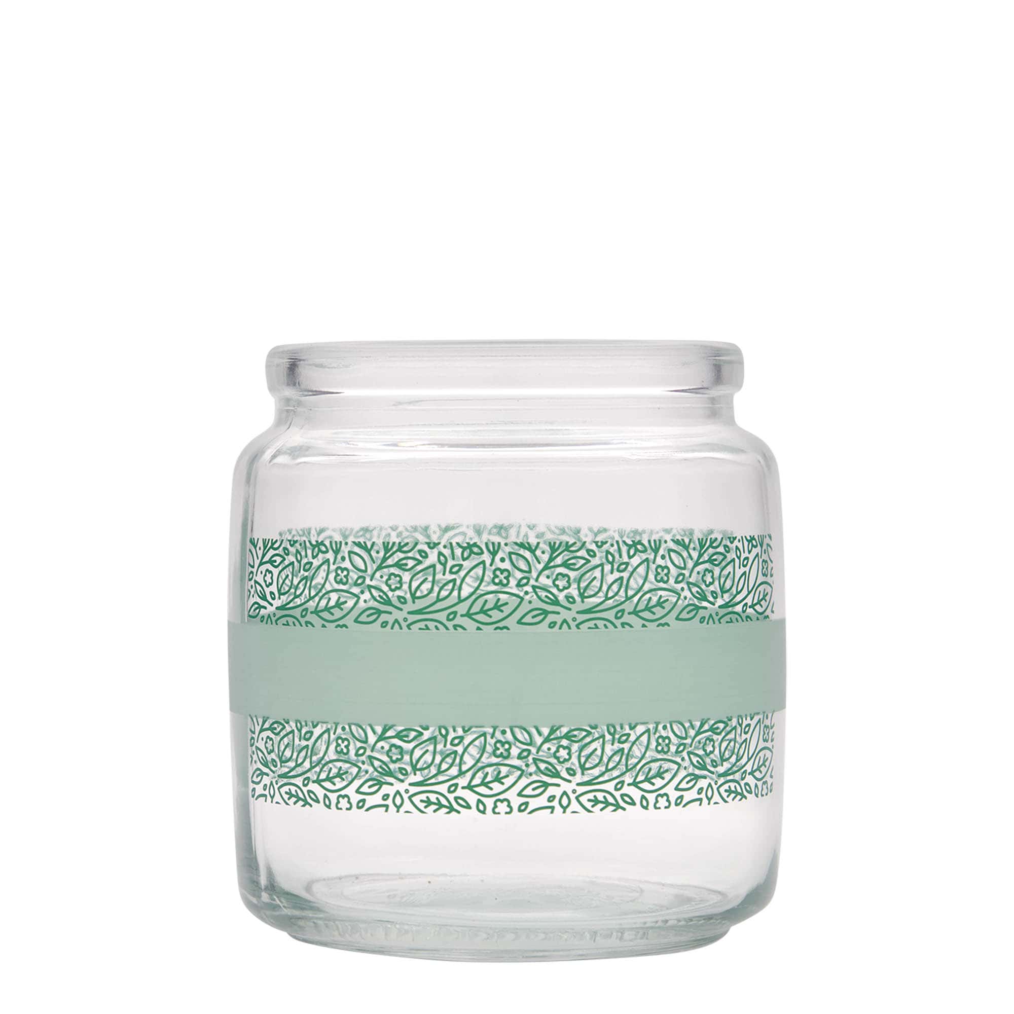 750 ml verre à bouchon en liège « Giara », motif : Naturalmente verde, ouverture : liège