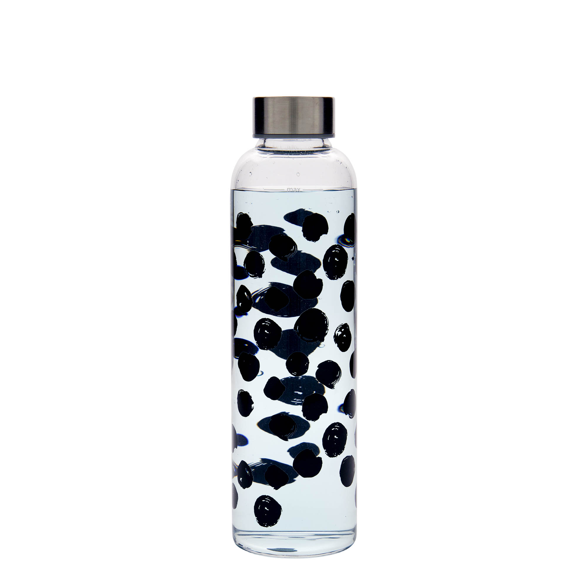Bouteille d'eau 500 ml 'Perseus - Points noirs', ouverture : bouchon à vis Bouteille d'eau 500 ml 'Perseus - Points noirs', ouverture : bouchon à vis