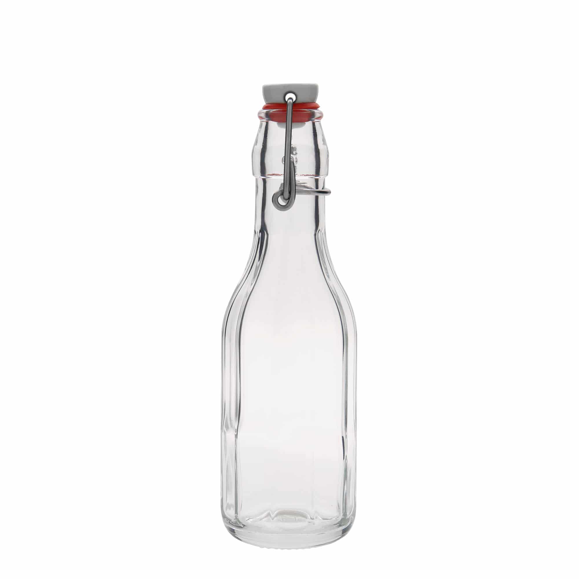 Bouteille en verre 250 ml 'Bravo', décagonale, ouverture : fermeture à bascule