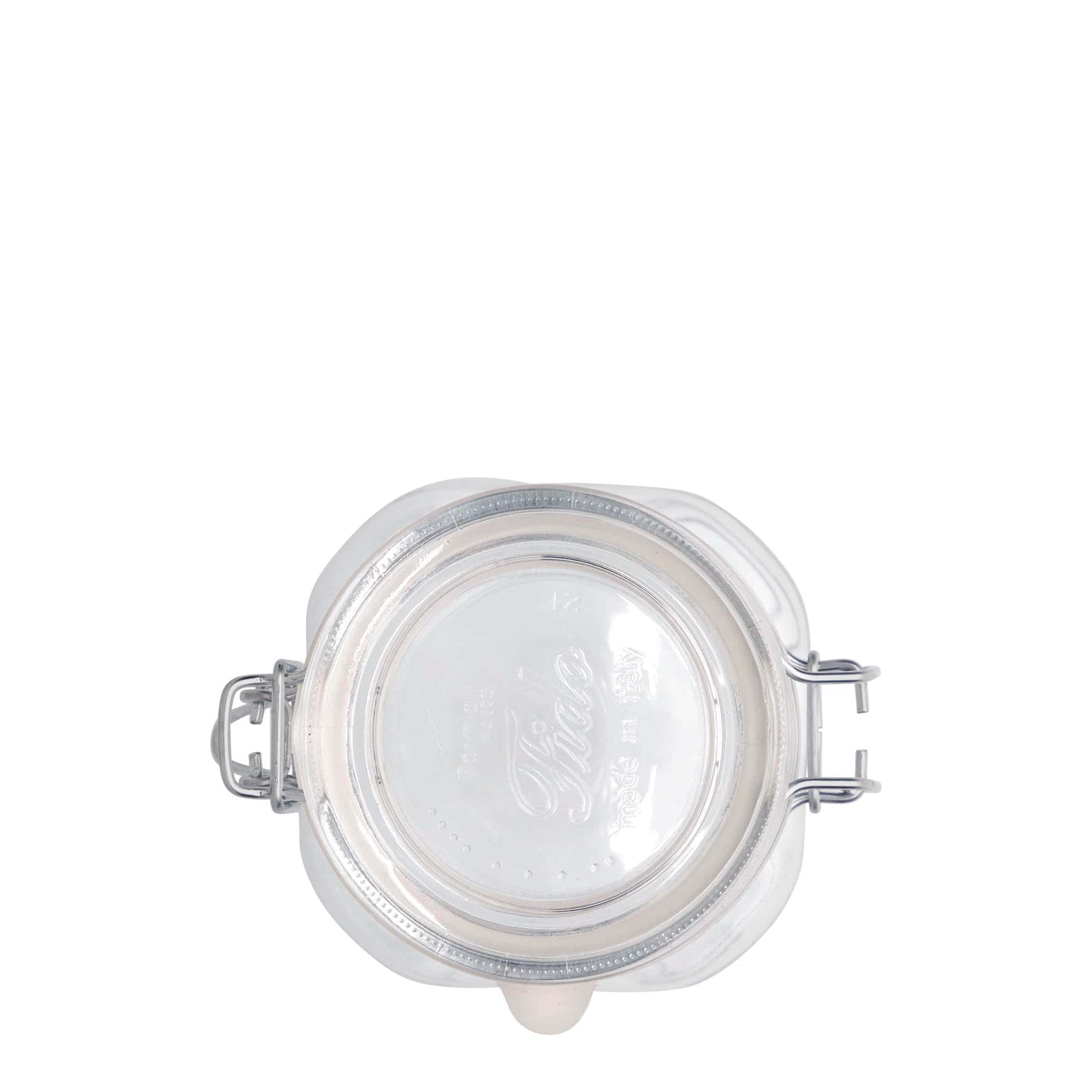 500 ml bocal à fermeture à levier 'Fido', carré, ouverture : fermeture à levier métallique