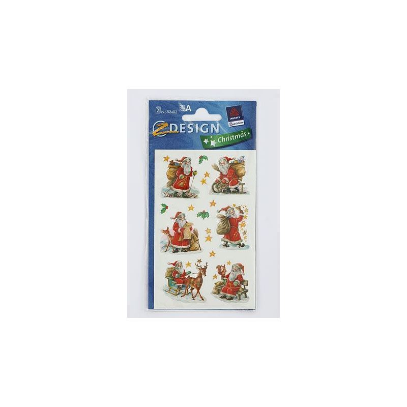 Autocollants Zweckform 'Pères Noël', papier, multicolores