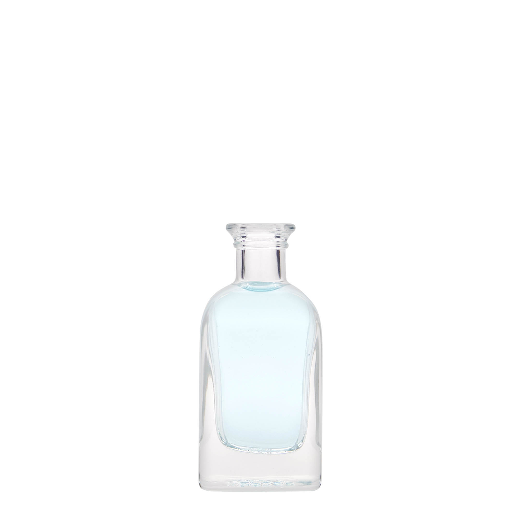 Flacon en verre 40 ml Apotheker Carré, carré, ouverture : bouchon en liège