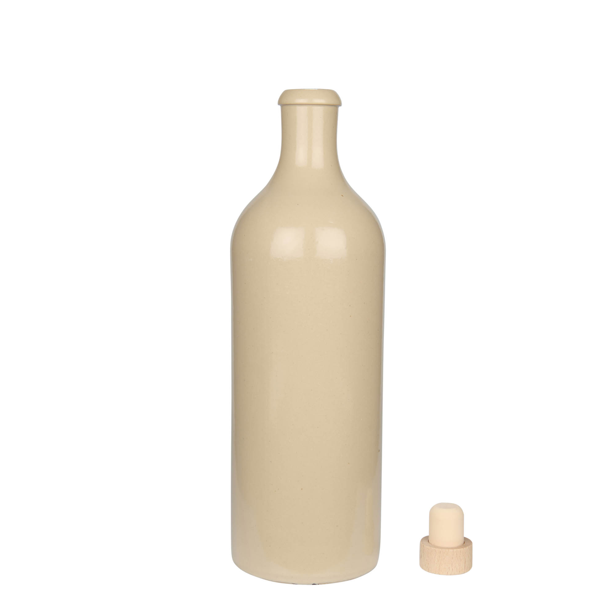 Cruche en grès de 750 ml, beige, ouverture : bouchon en liège Cruche en grès de 750 ml, beige, ouverture : bouchon en liège