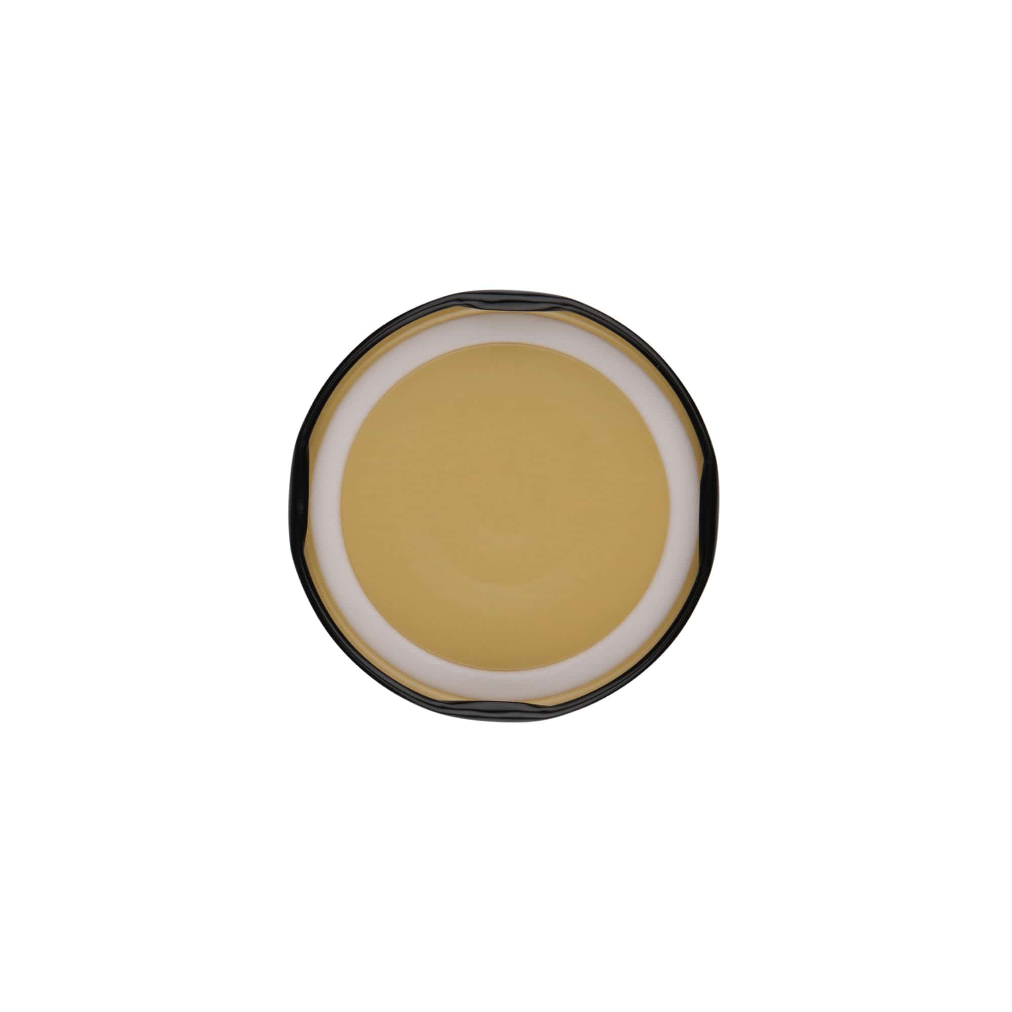 Bouchon à vis, tôle blanche, noir, pour ouverture : TO 63