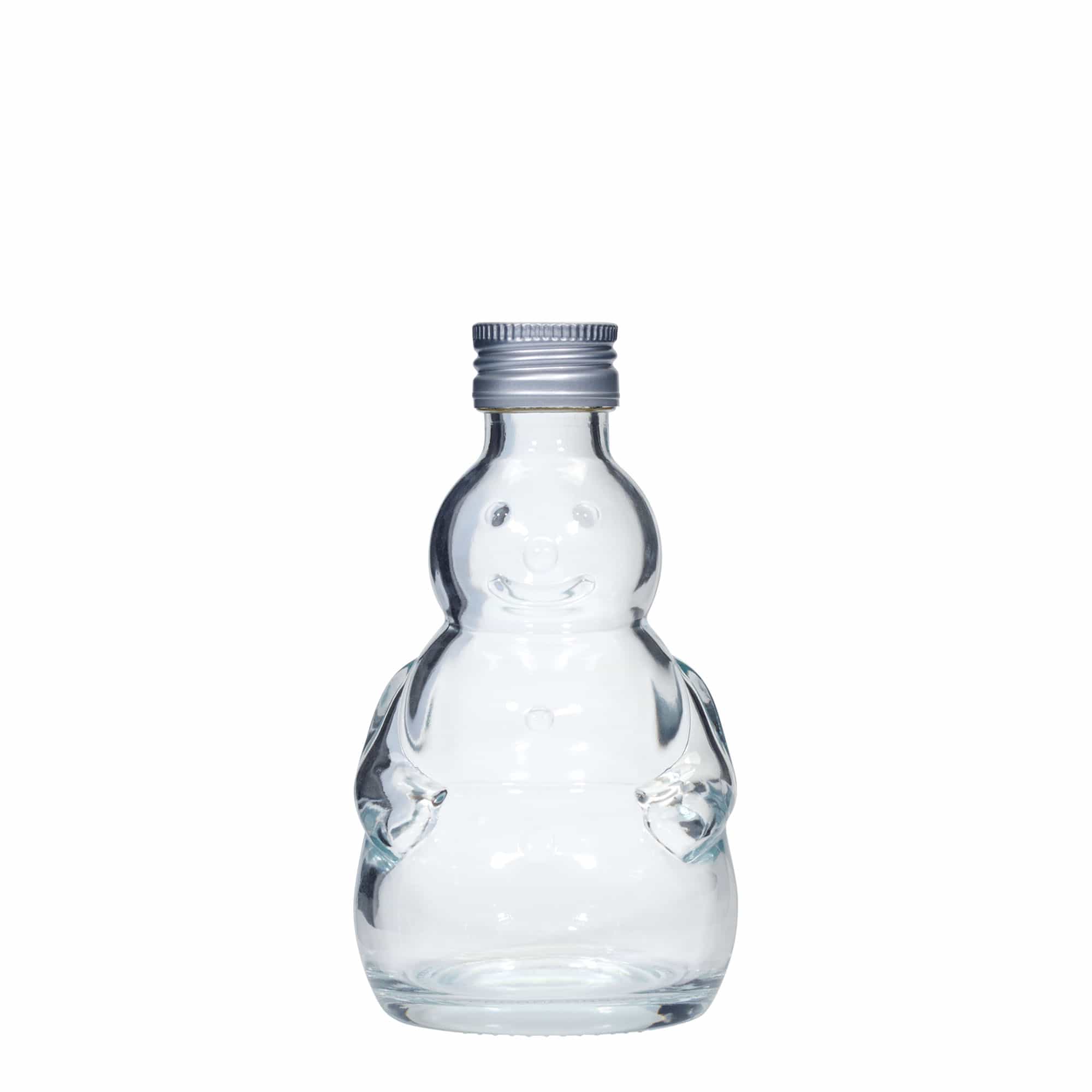 Bouteille en verre 200 ml « Bonhomme de neige », ouverture : PP 28