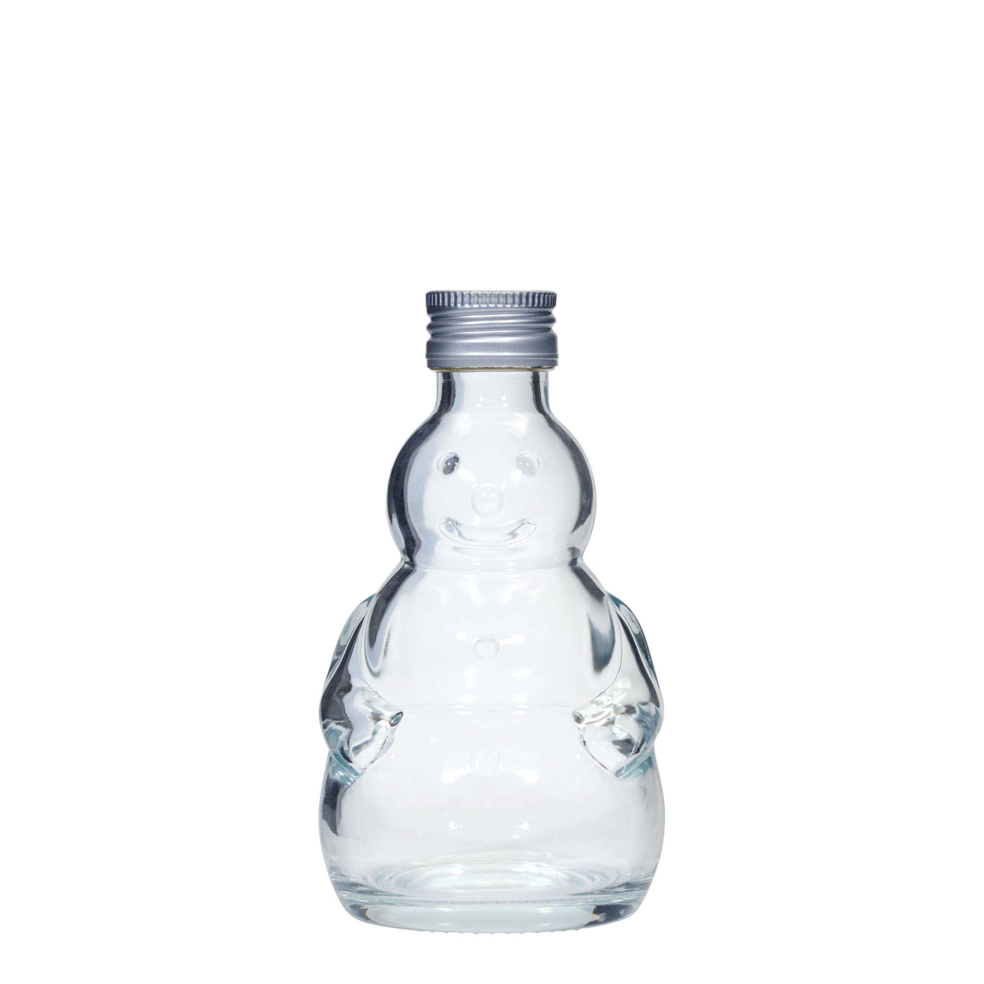 Bouteille en verre 200 ml « Bonhomme de neige », ouverture : PP 28 Bouteille en verre 200 ml « Bonhomme de neige », ouverture : PP 28