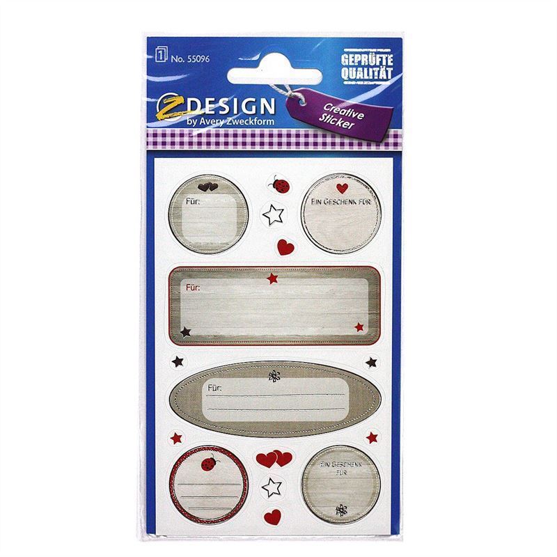 Étiquettes Zweckform « Pour : », papier, multicolore Étiquettes Zweckform « Pour : », papier, multicolore