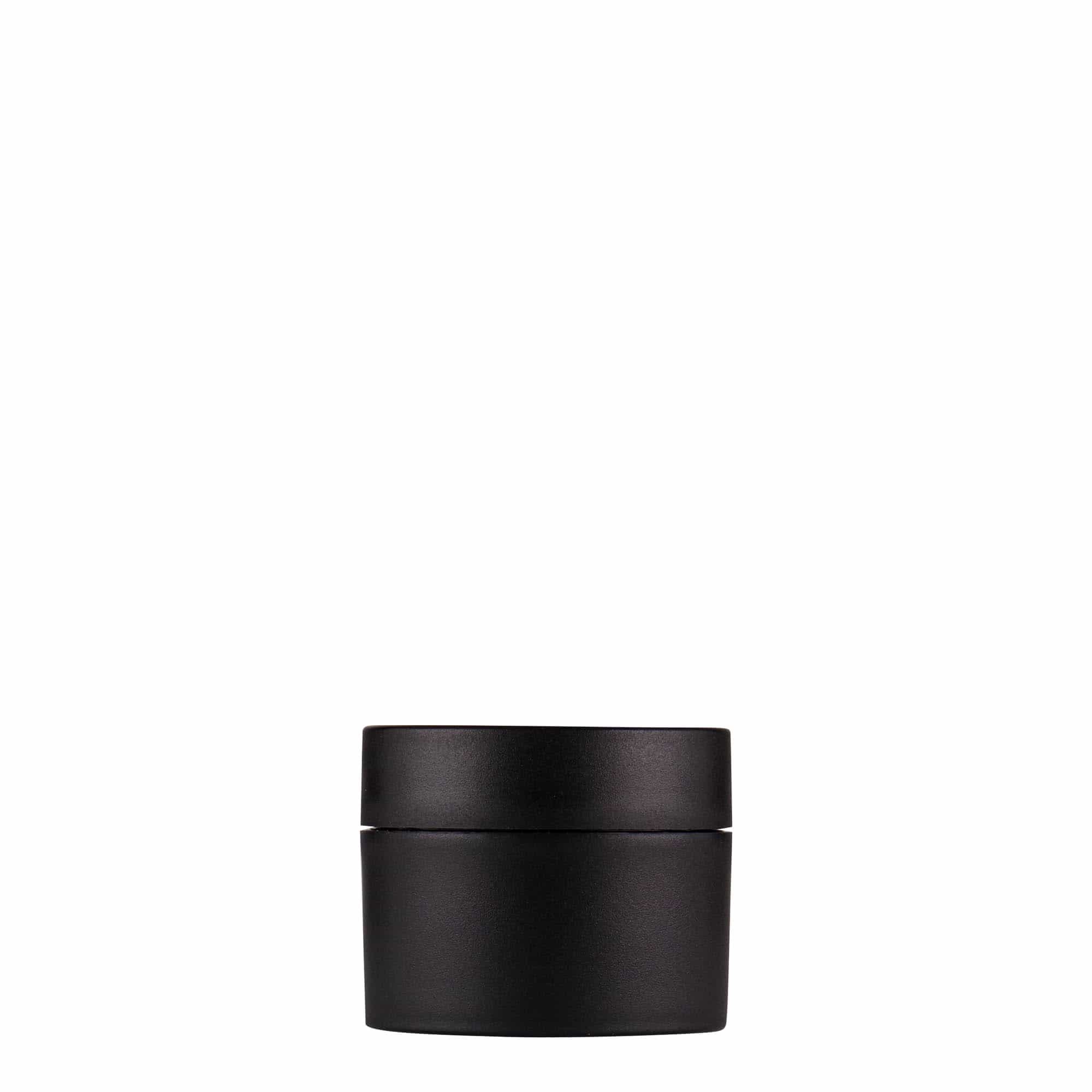 Dose en plastique 15 ml 'Antonella', PP, noir, ouverture : bouchon à vis