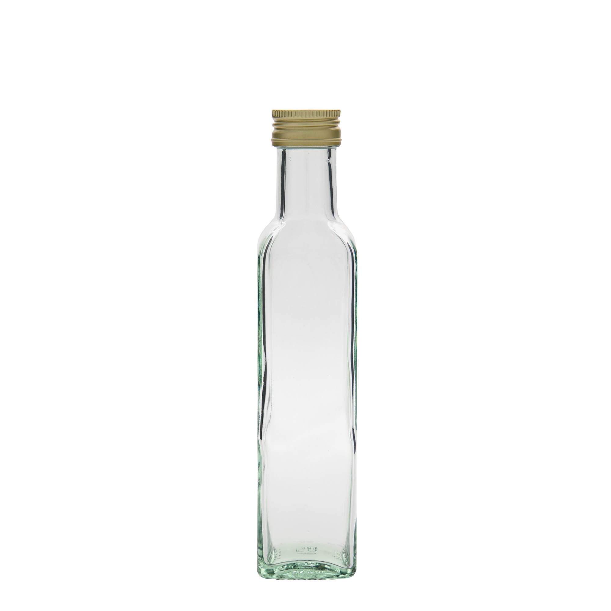 Bouteille en verre 250 ml « Marasca », carrée, ouverture : PP 31,5