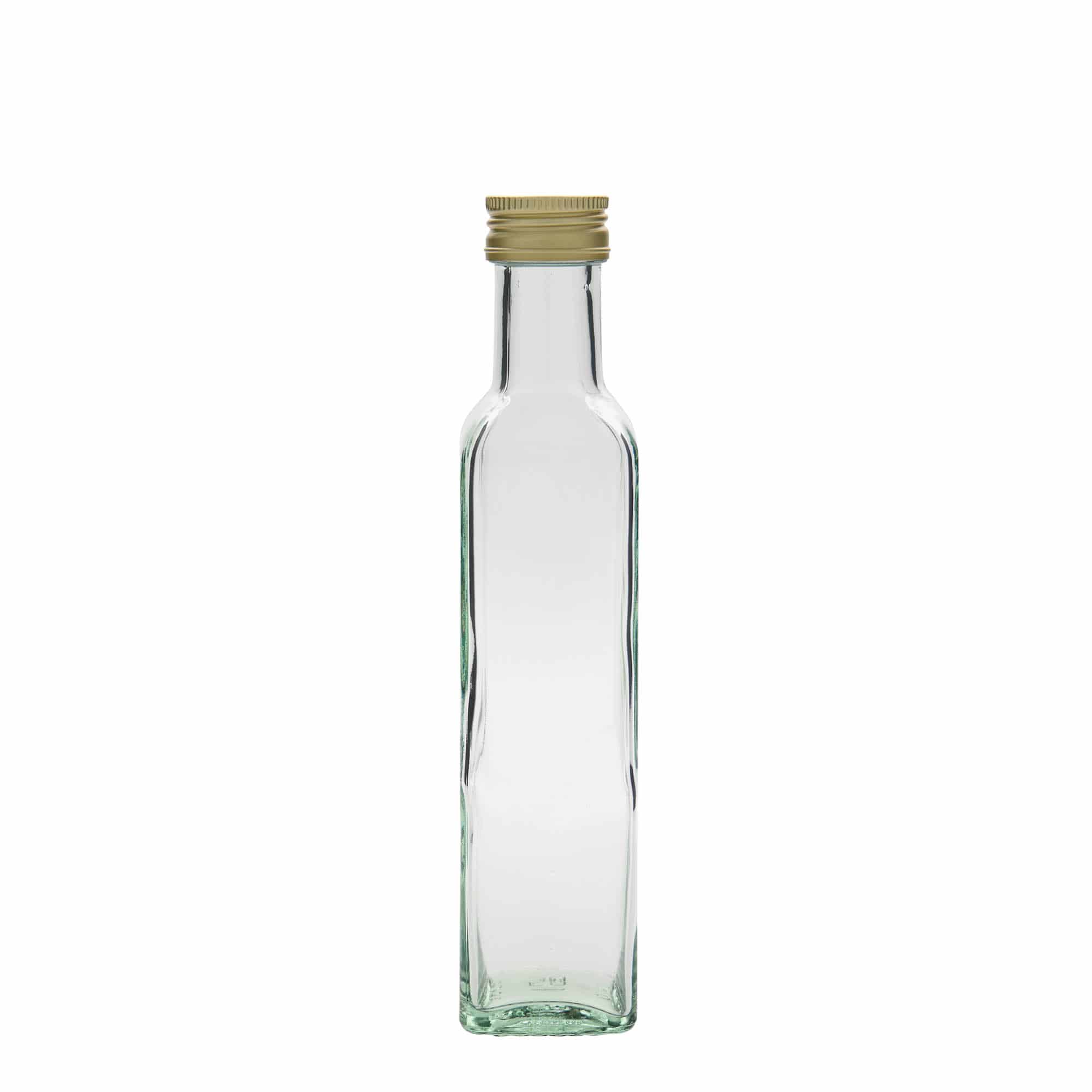Bouteille en verre 250 ml « Marasca », carrée, ouverture : PP 31,5