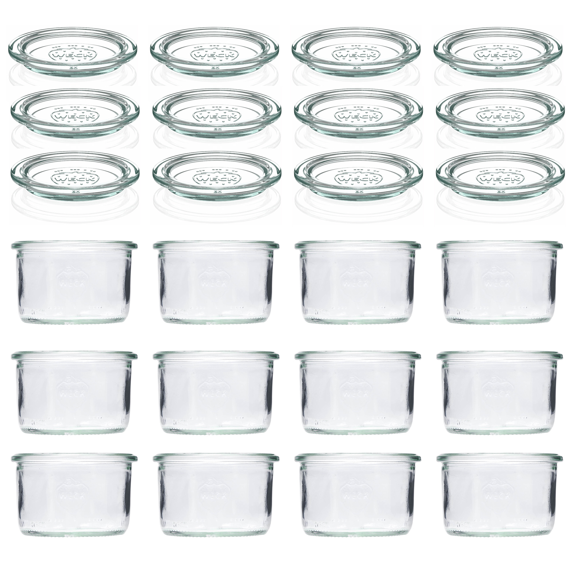 12x 200 ml bocal WECK à renversement avec couvercle en verre RR 80