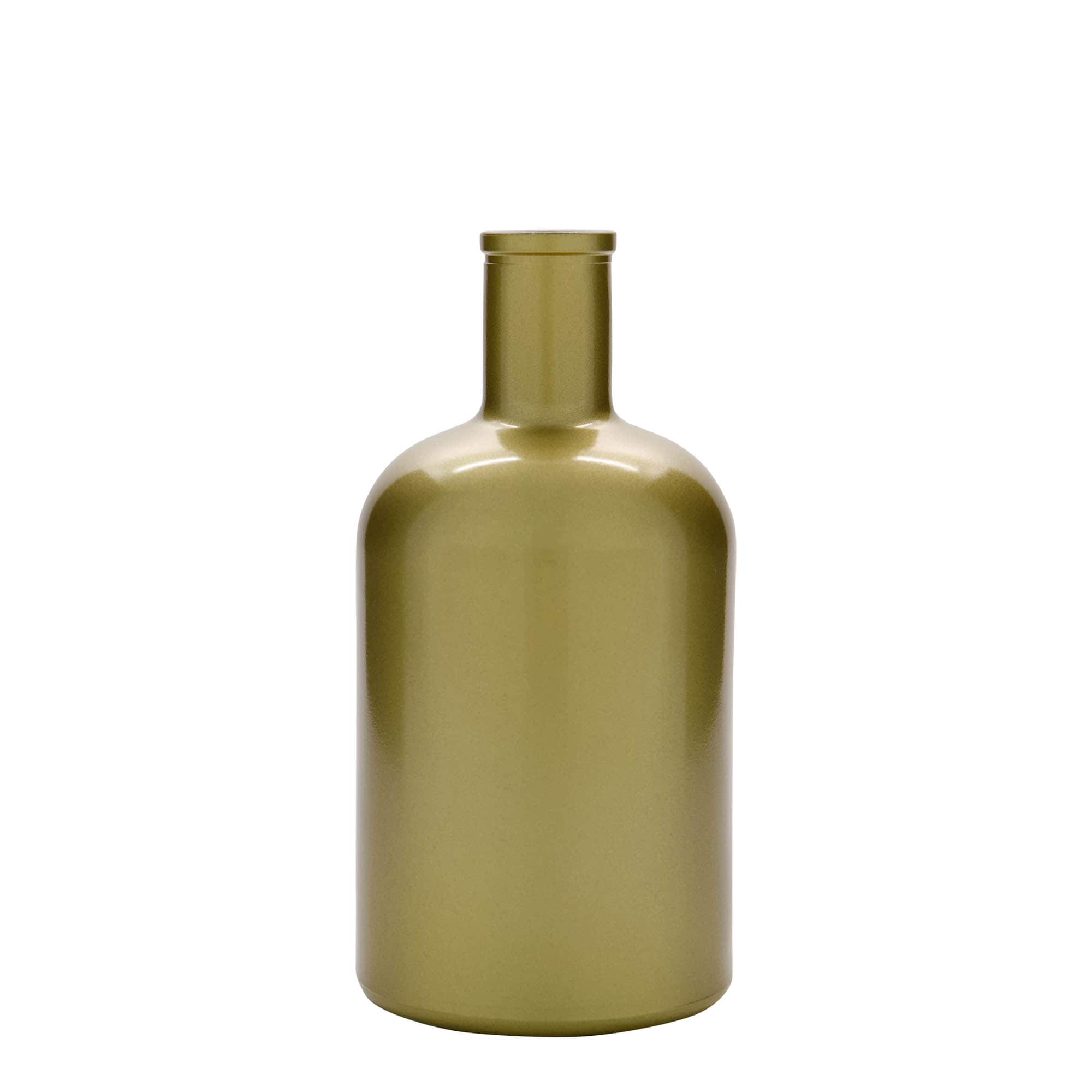 Bouteille en verre 700 ml 'Gerardino', dorée, ouverture : bouchon en liège