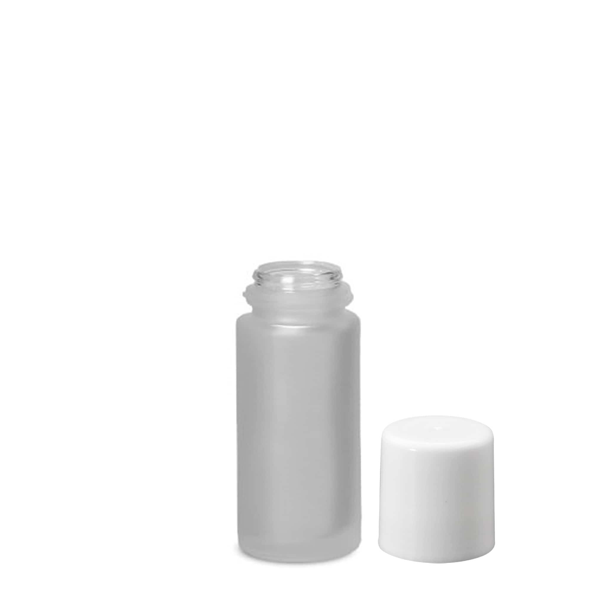 Flacon roll-on 50 ml, verre, givré, ouverture : bouchon à vis
